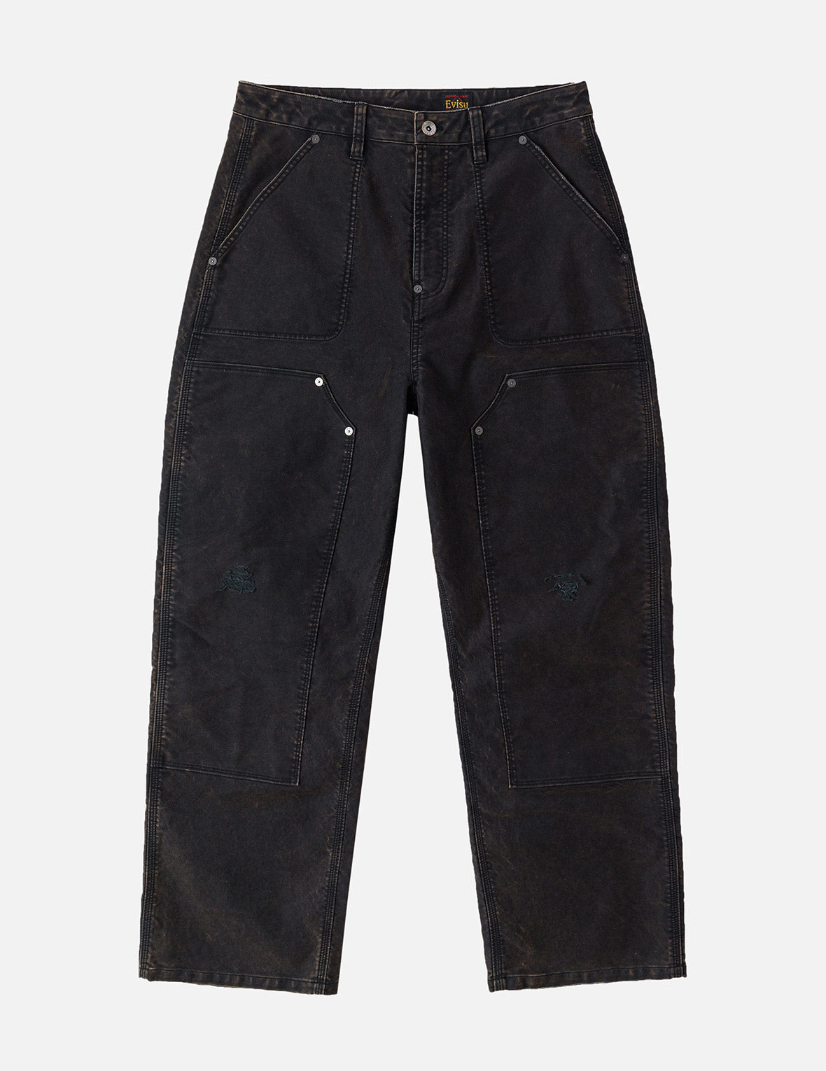 Seagull Print and Multi-Pocket Regular Fit Cargo Pants