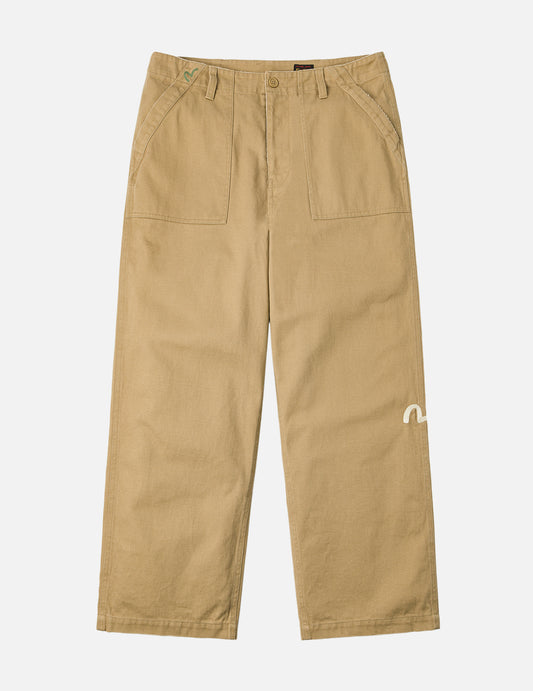 Seagull Embroidery Regular Fit Chinos