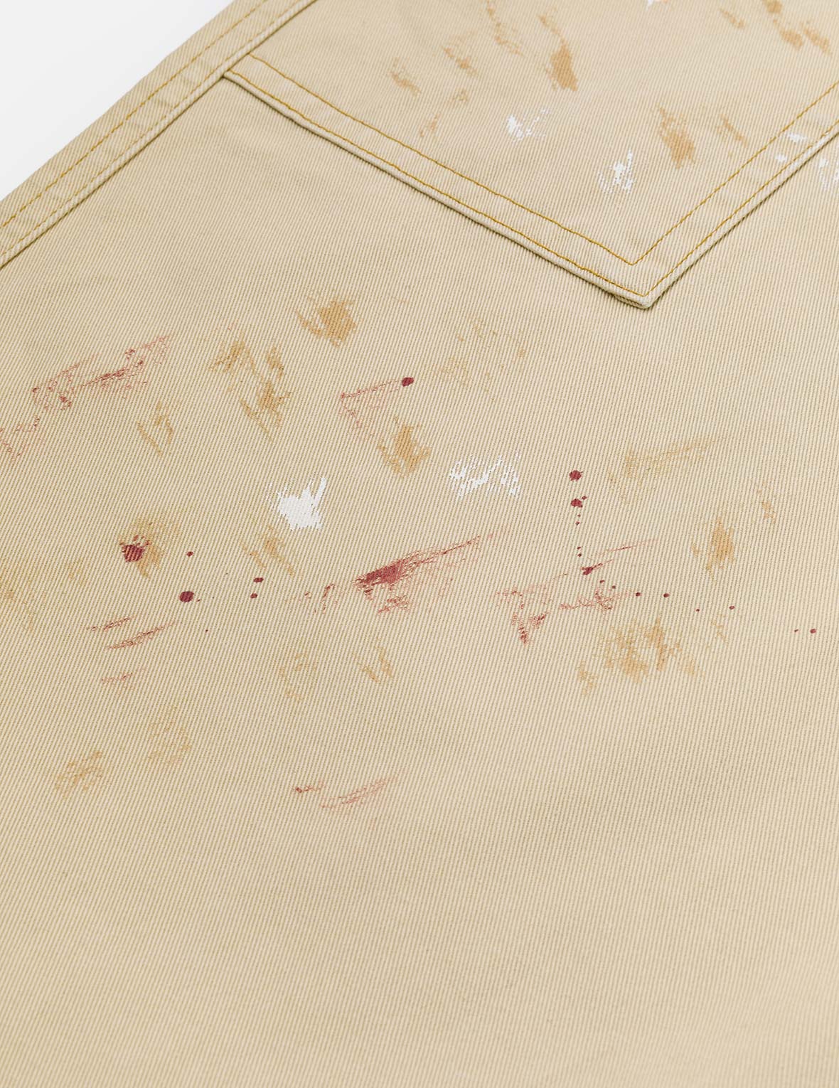 Hand-Painted Seagull and Splash-ink Print Relax Fit Flight Pants