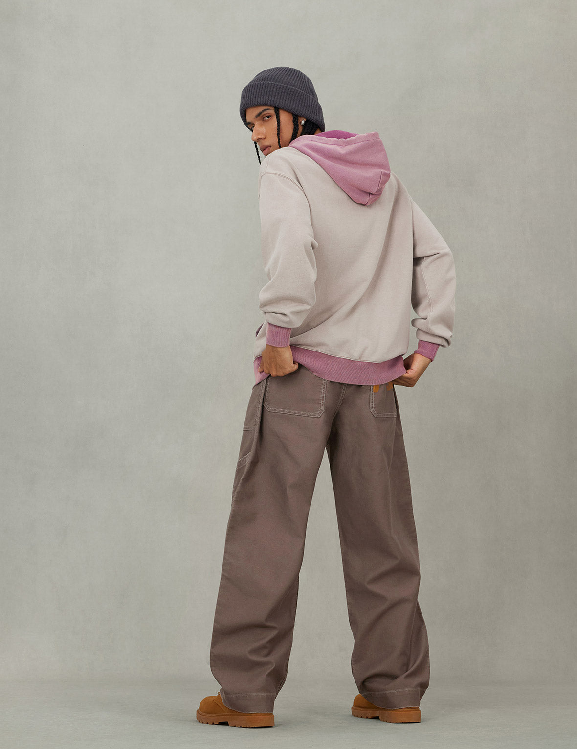 Color blocking Logo print and Daicock Embroidery Regular Fit Hoodie