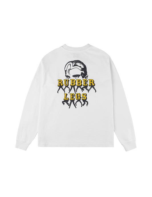 Seagull and Rubber Legs Print Relax Fit Long-sleeve T-shirt