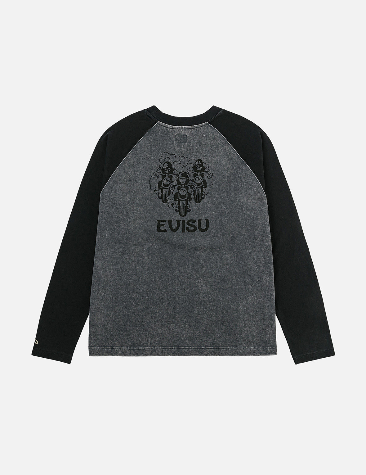 Retro Motocross Print Relax Fit Long-sleeve T-shirt