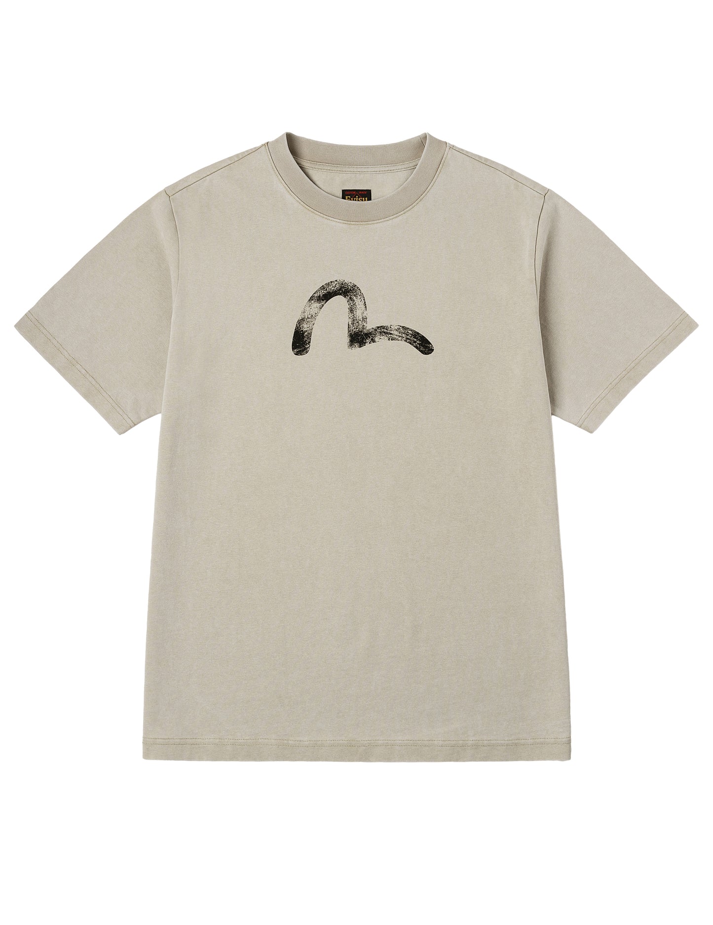 Hand-Drawn Seagull Print Relax Fit T-Shirt