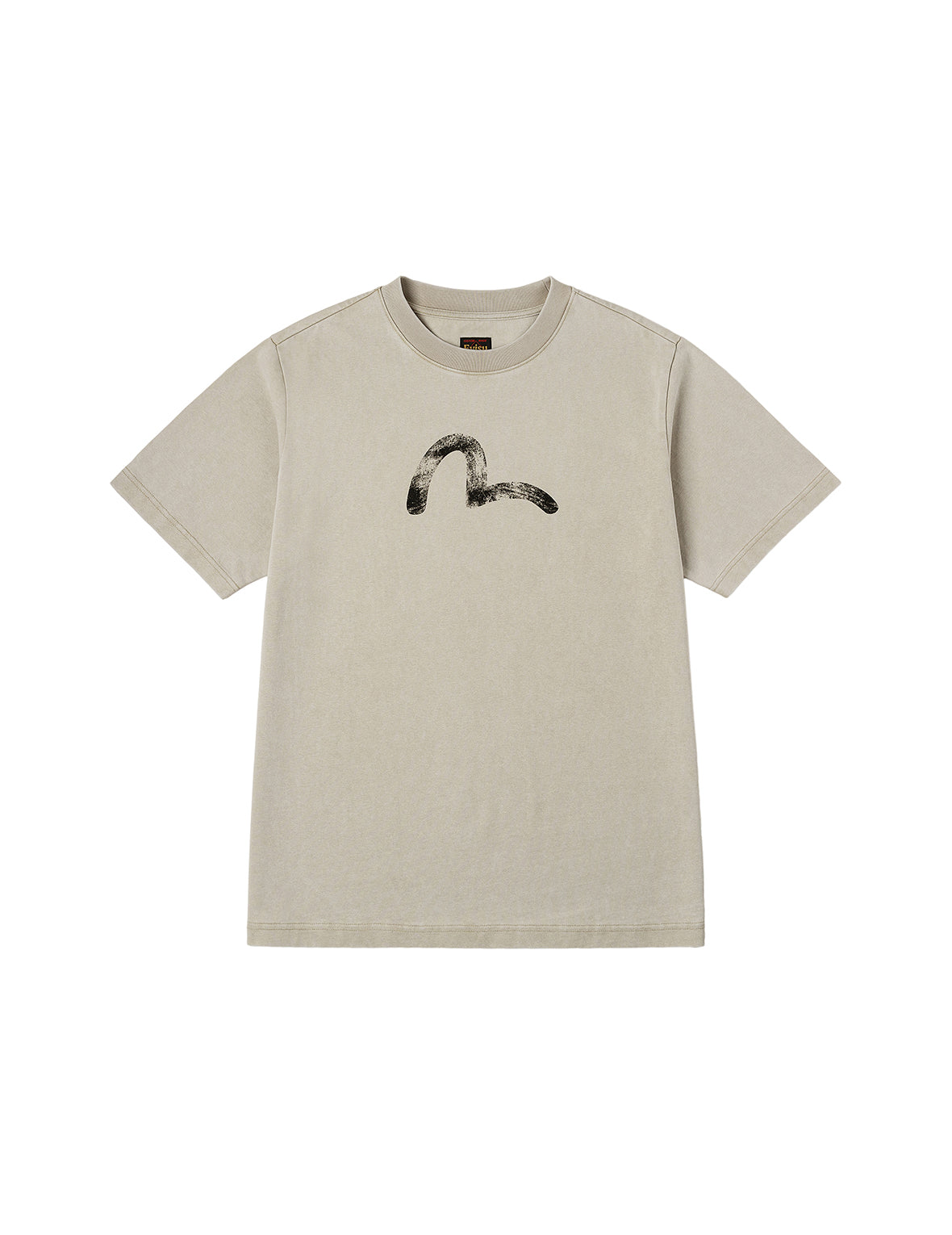 Hand-Drawn Seagull Print Relax Fit T-Shirt