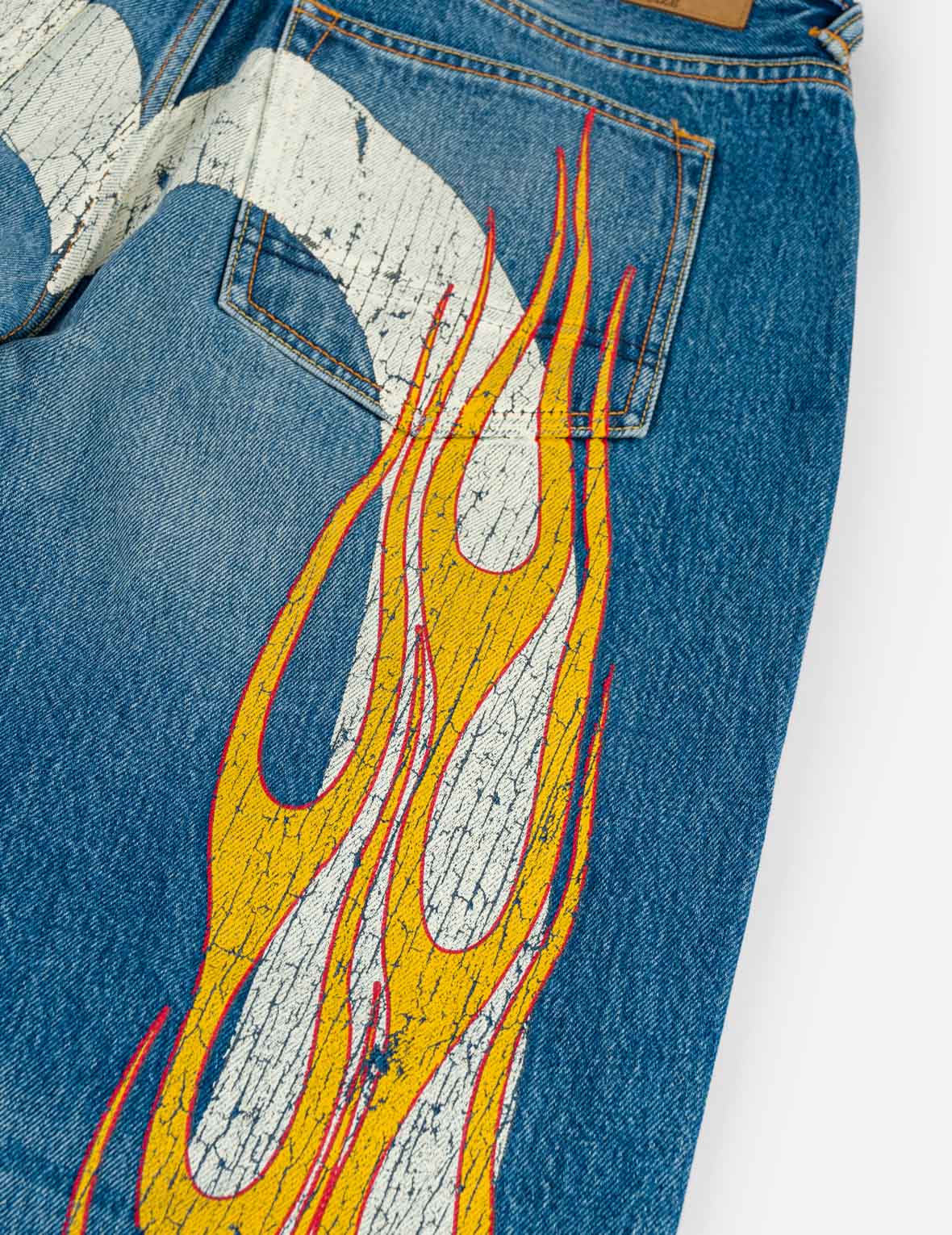 Flaming Daicock Print Regular Fit Jeans