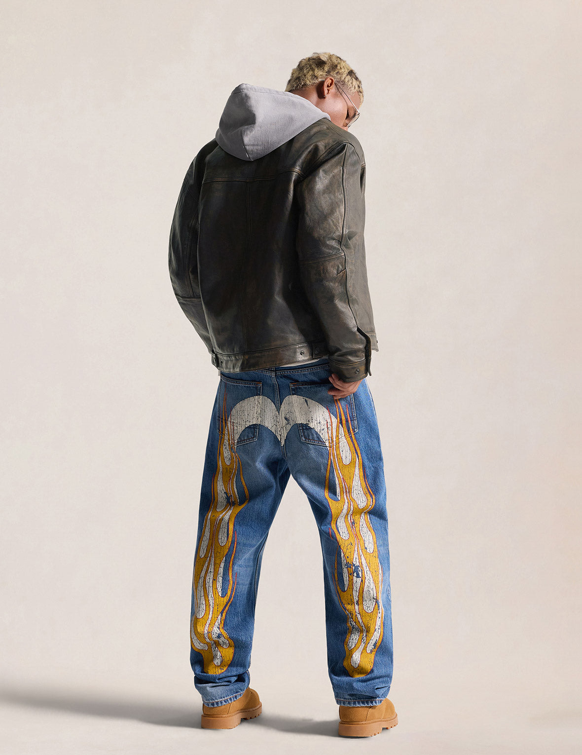 Seagull 3M Thinsulate™ Insulated Faded Leather Trucker Jacket