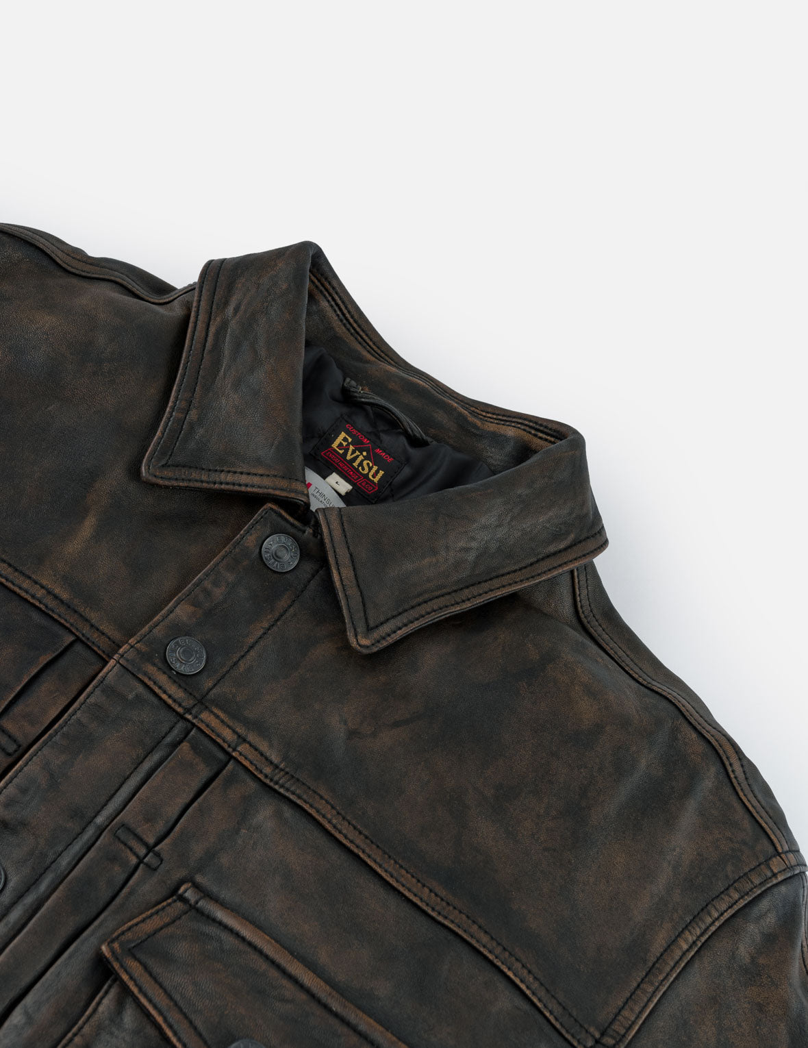 Seagull 3M Thinsulate™ Insulated Faded Leather Trucker Jacket