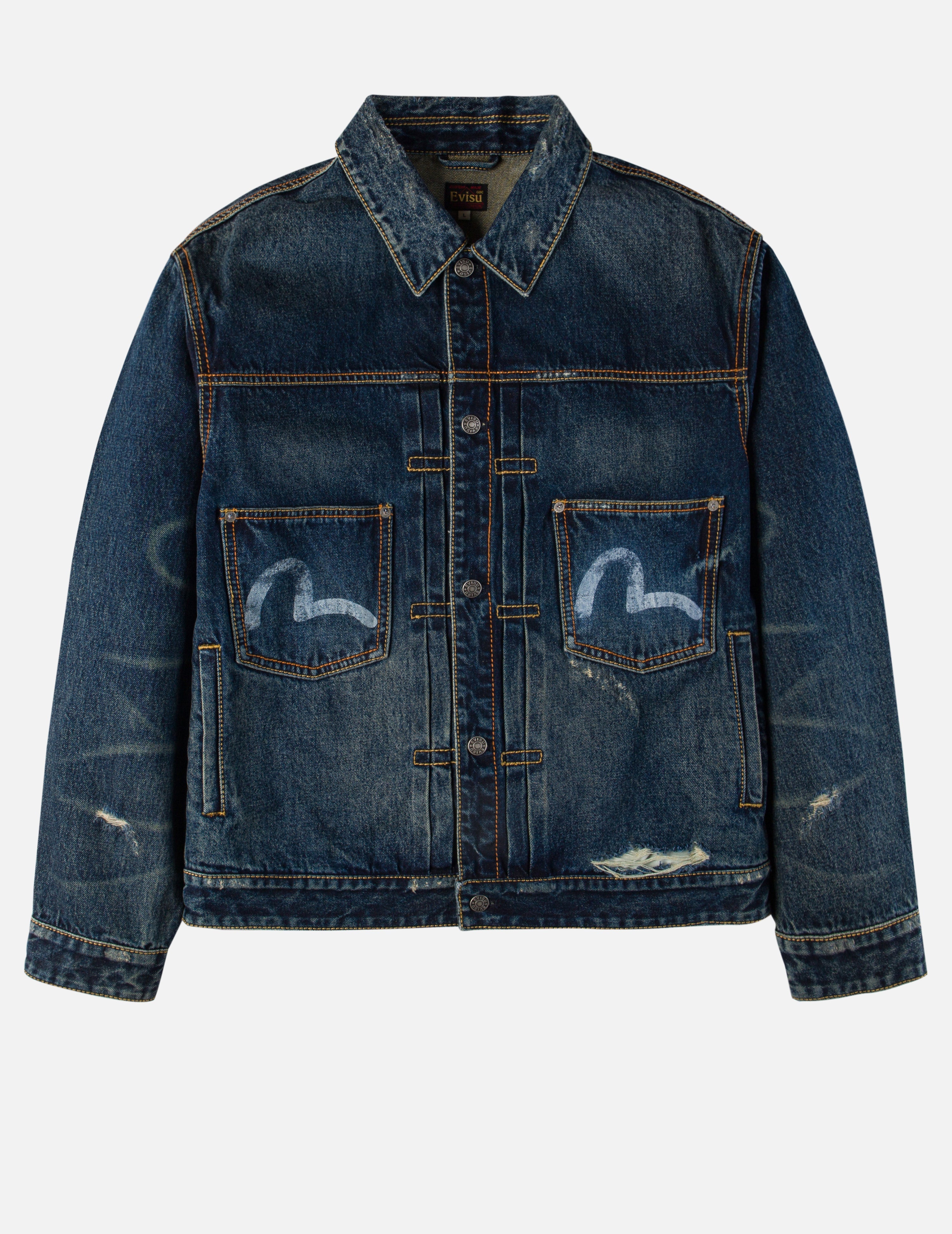 EVISU X GDC Washed Relax Fit Denim Jacket
