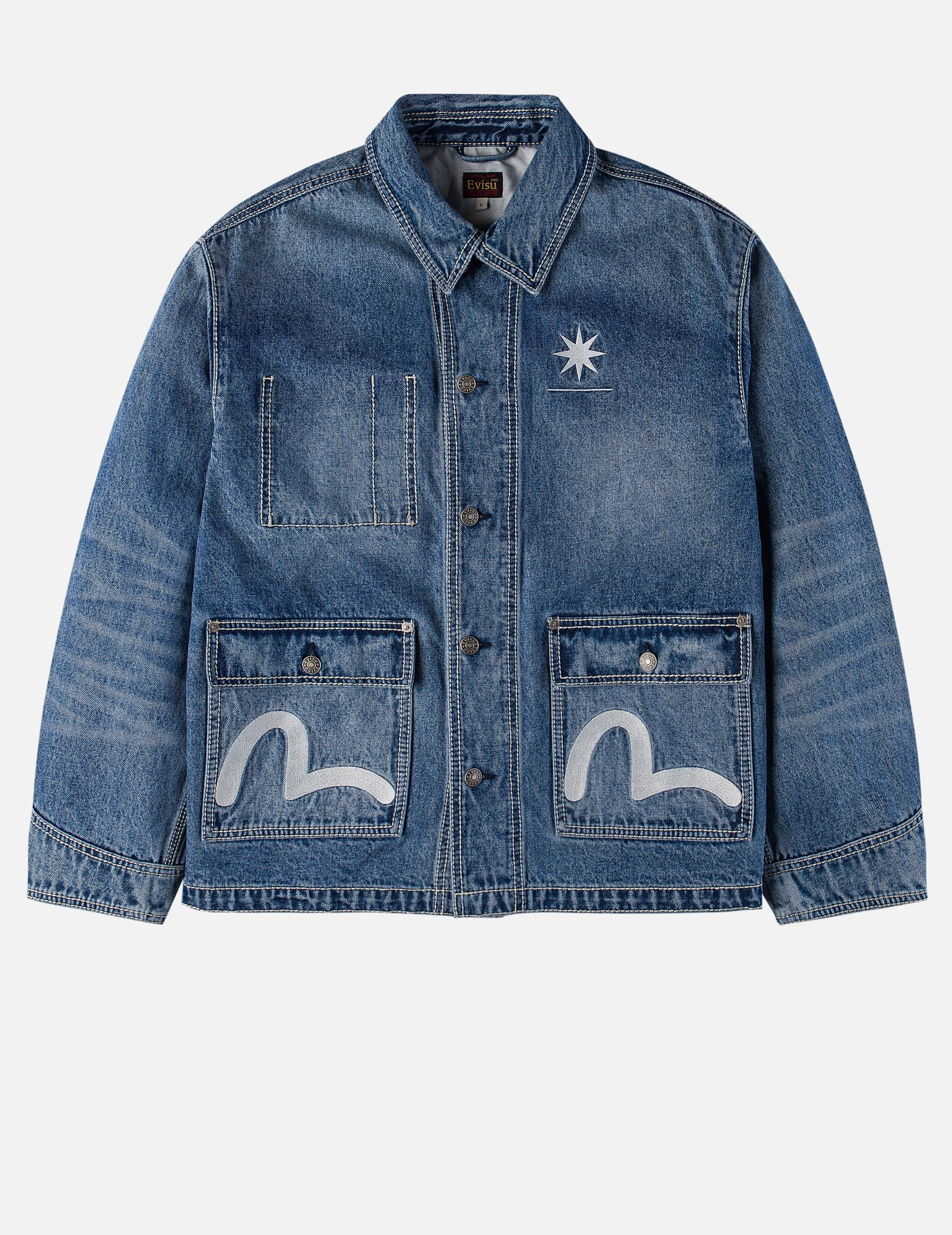 EVISU X GDC Embroidery Relax Fit Denim Jacket