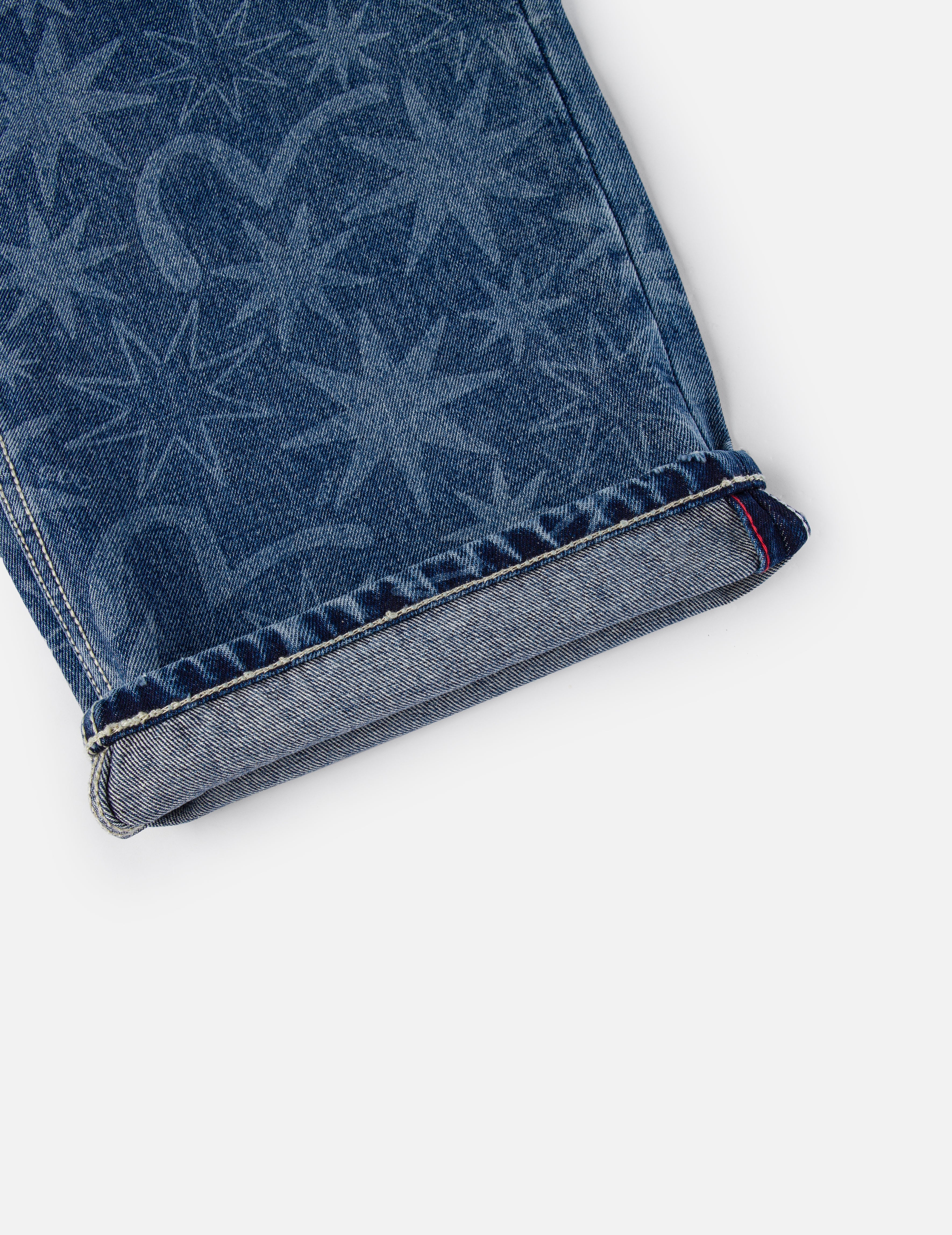 EVISU X GDC Allover Washed Print Relax Fit Jeans