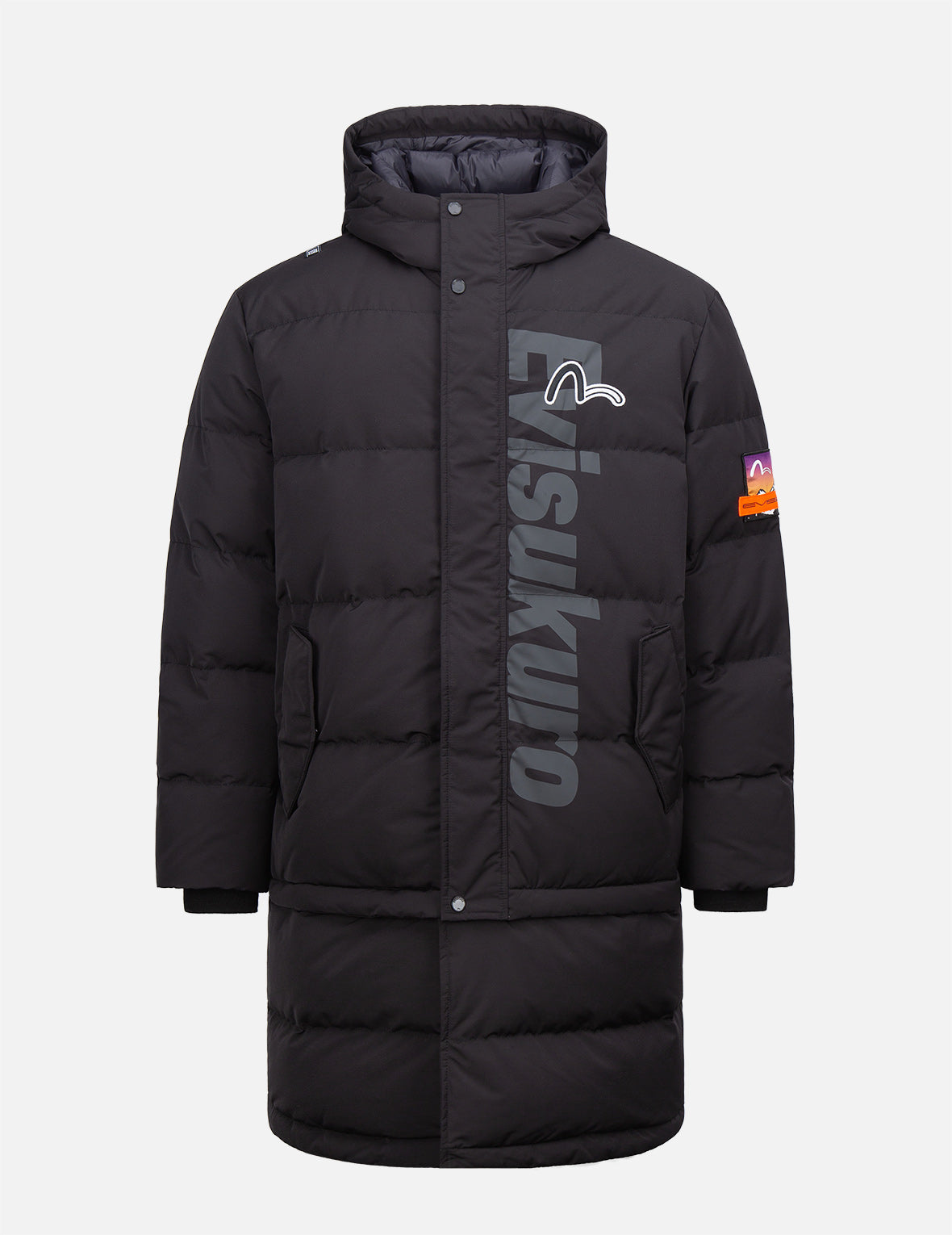 Logo Print Convertible Longline Down Parka – EVISU