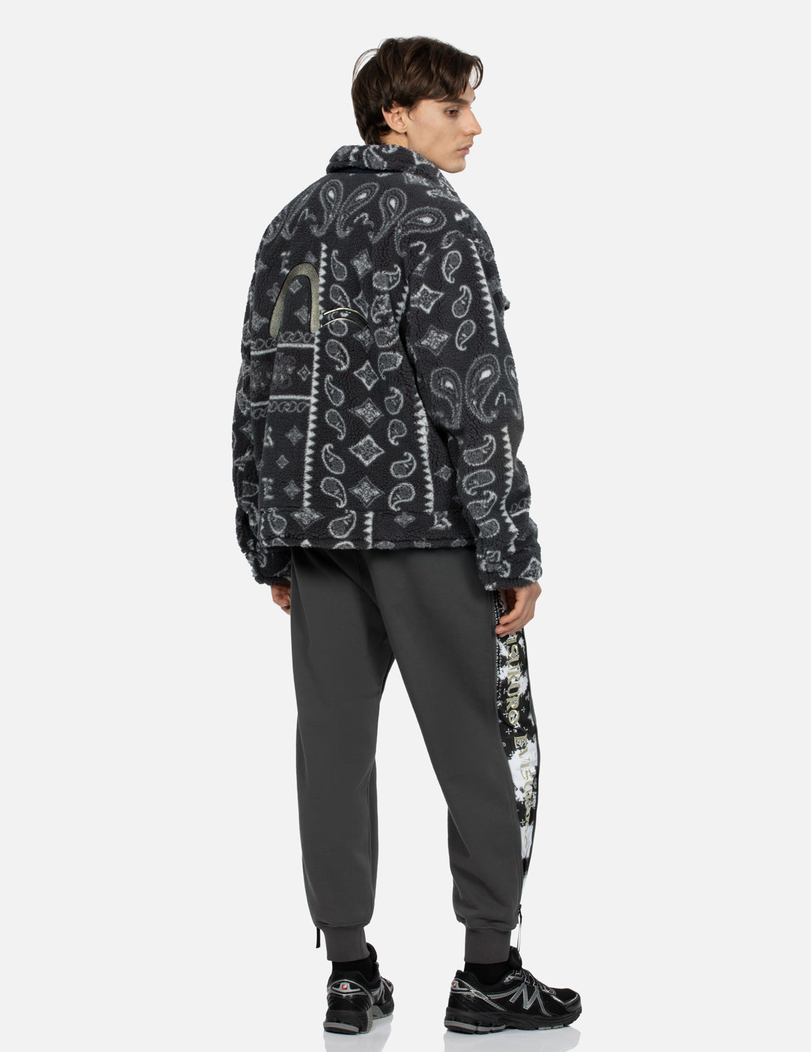 Paisley Jacquard Fleece Relaxed Fit Jacket