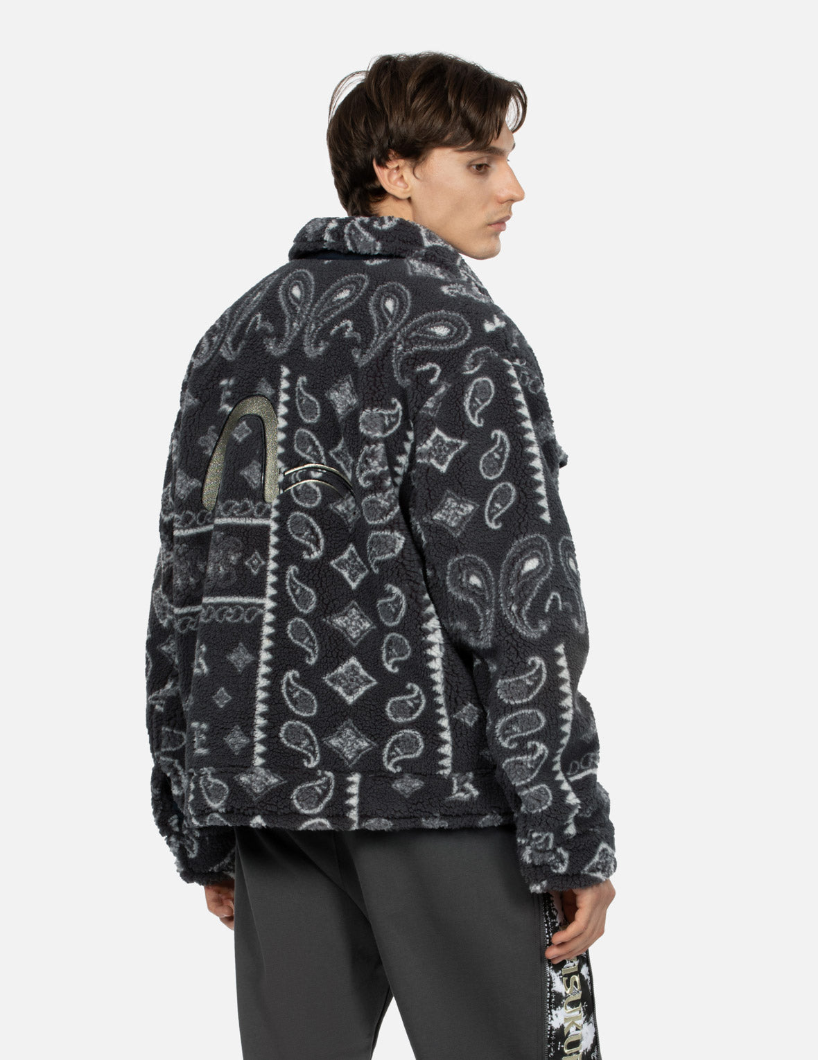 Paisley Jacquard Fleece Relaxed Fit Jacket