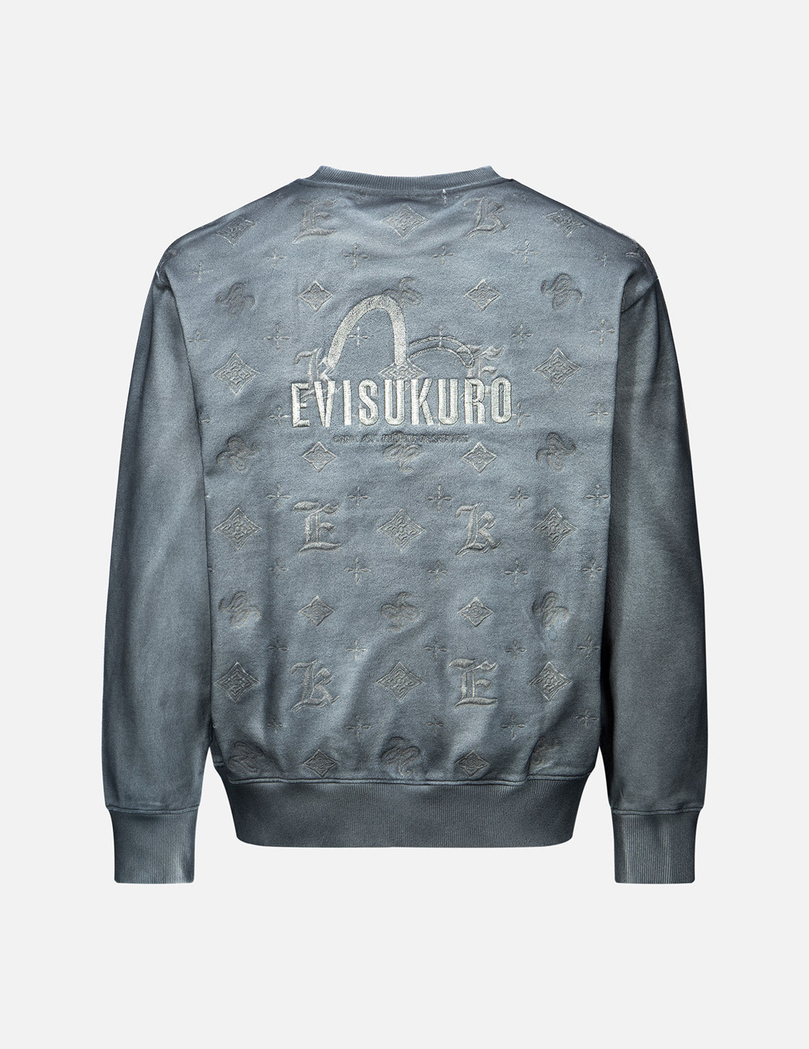 Monogram Embroidery Spray Dyed Relax Fit Sweatshirt