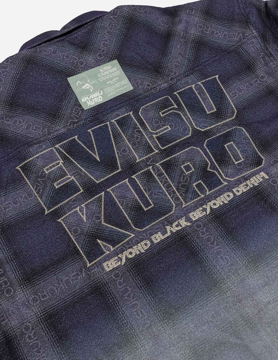 Flannel Check with Snow Mountian Print Relax Fit Shirt Jacket