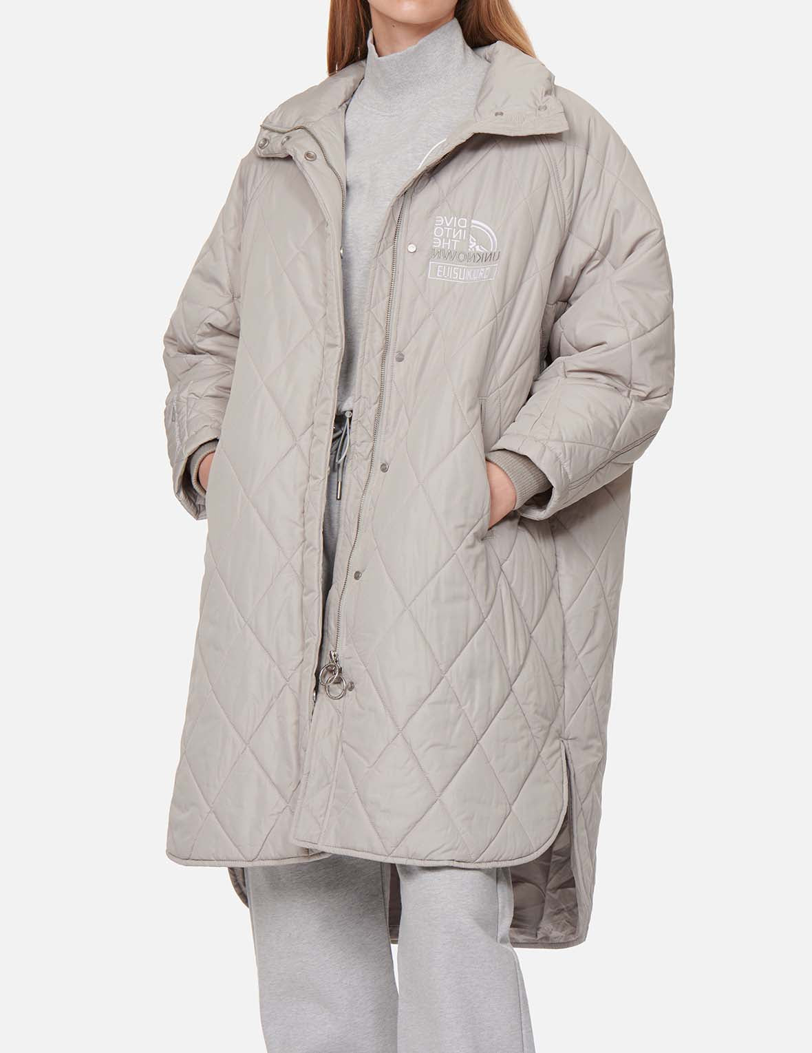 Seagull Appliqué Quilted Coat