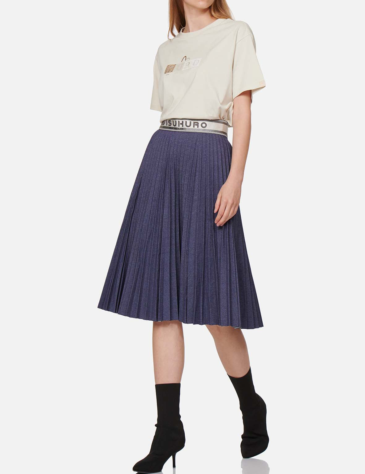 Pleated Midi Skirt