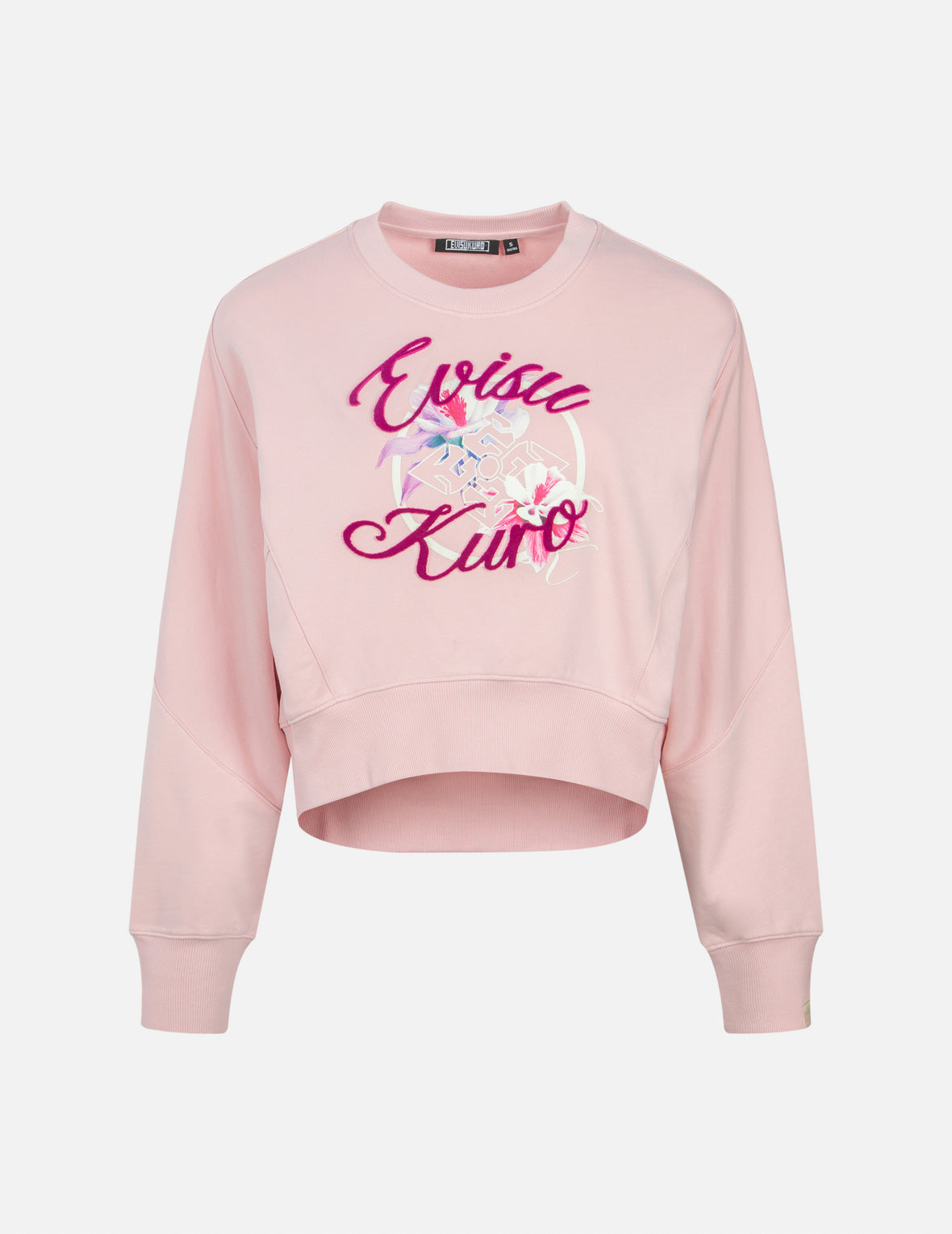 Floral Kamon Print and Logo Jacquard Loose Fit Sweatshirt