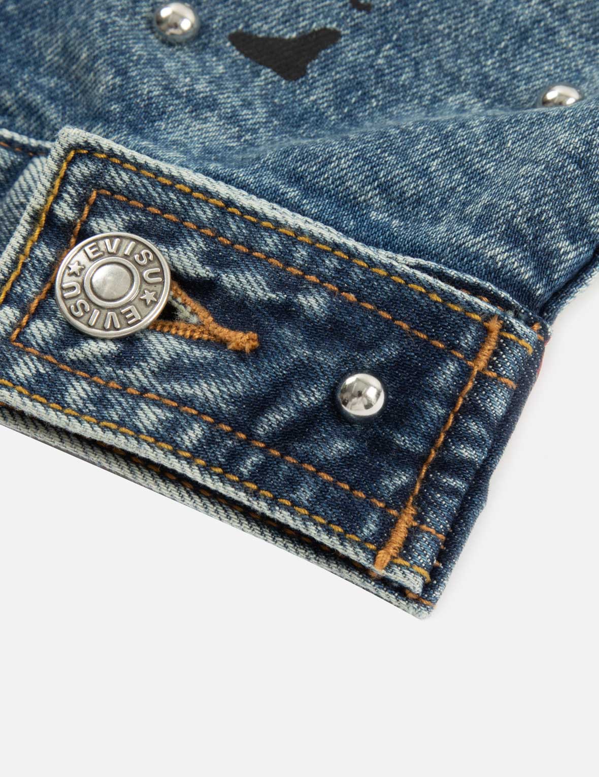 Allover Studs and Pins Loose Fit Denim Jacket