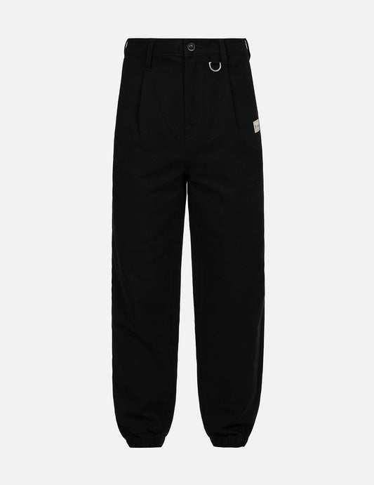 Kamon and Logo Embroidery Woven Jogger Pants