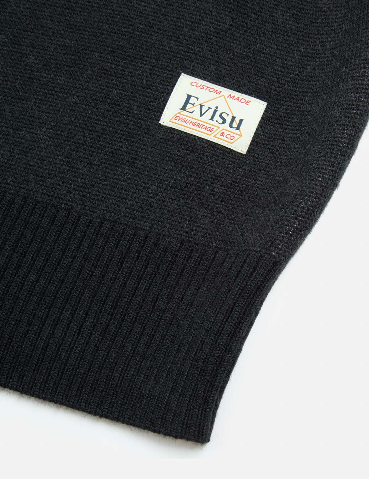 Seagull and Daruma Intarsia Relax Fit Knit Sweater – EVISU