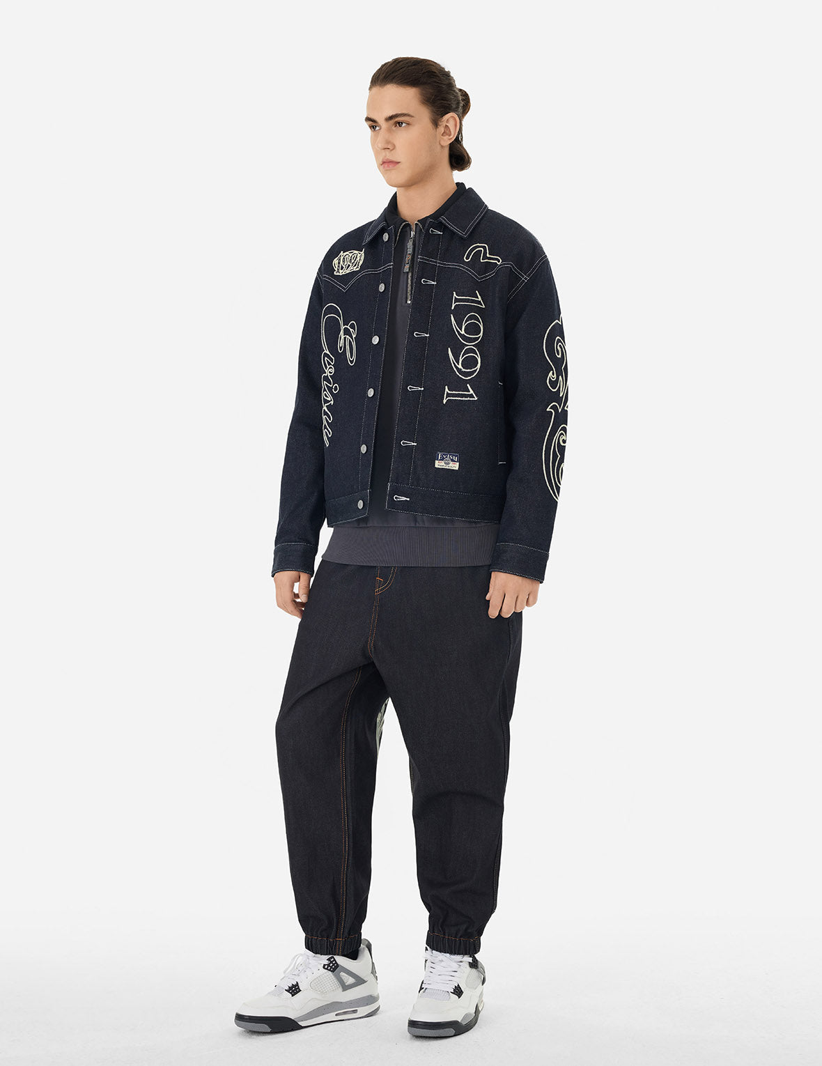 Western Style and Logo Embroidery Denim Jacket – EVISU