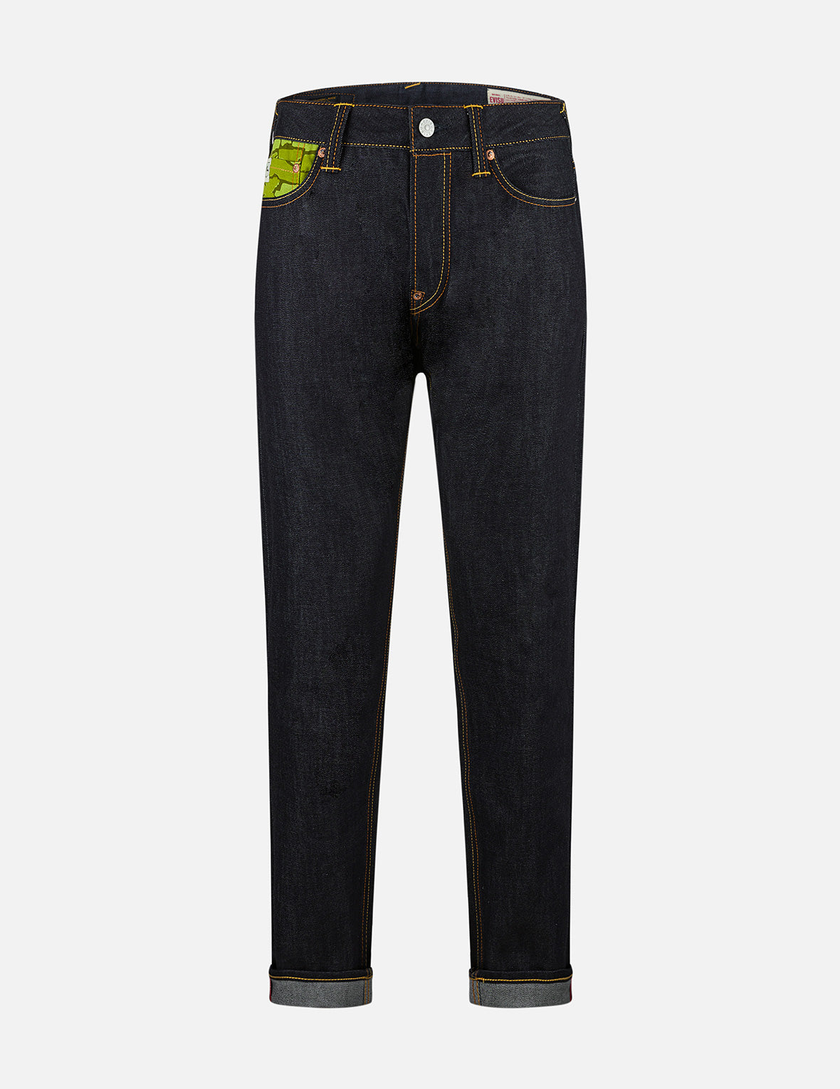 Ishigaki Camouflage Inserted Daicock Slim Fit Jeans #2010 no.1 – EVISU