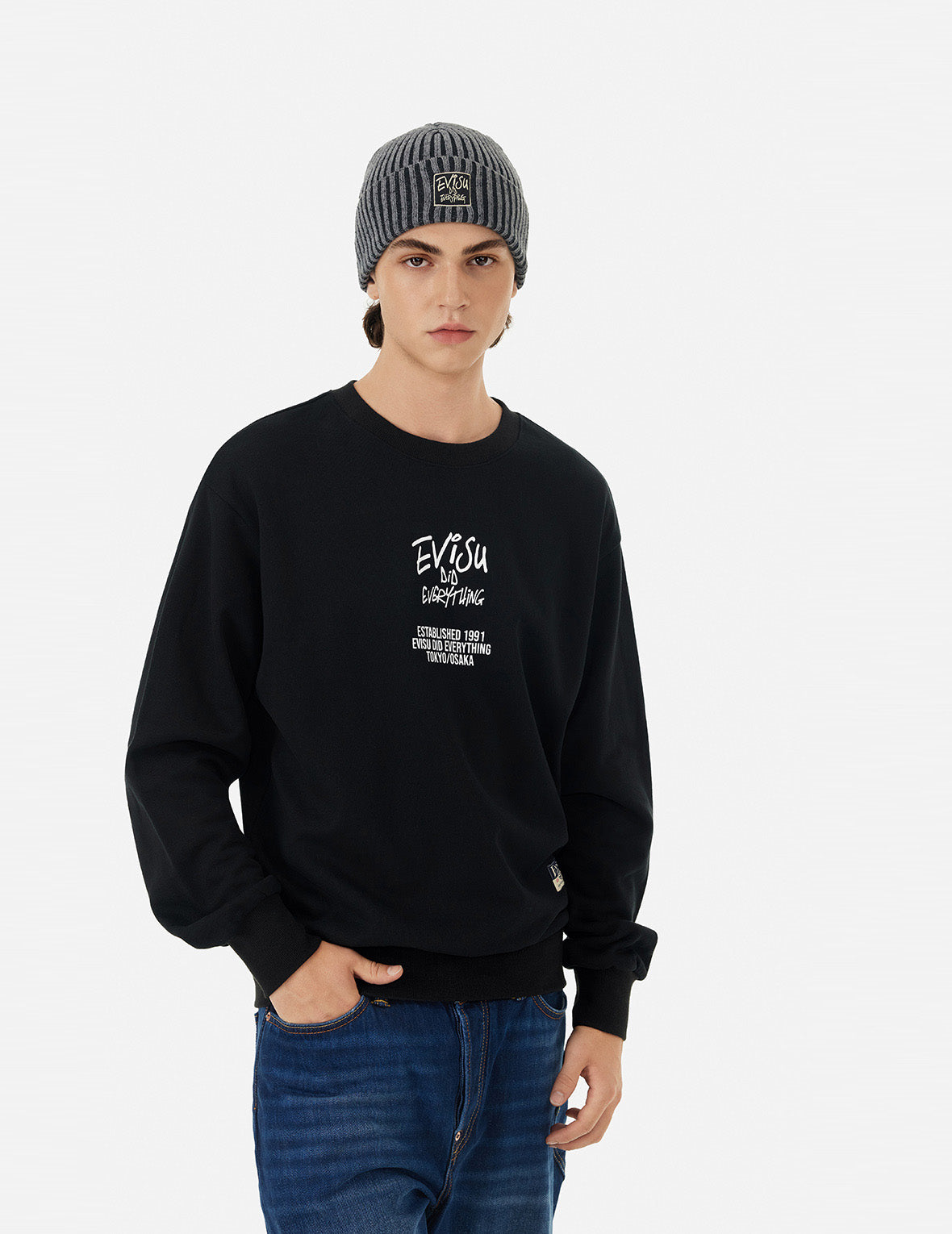 Slogan and Photo Print Relax Fit Sweatshirt