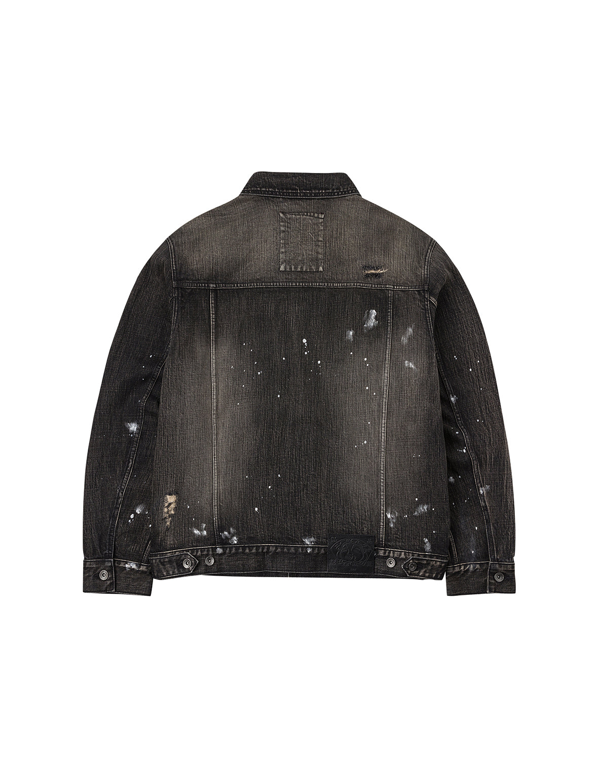 Leather Seagull Appliqué Relax Fit Denim Jacket