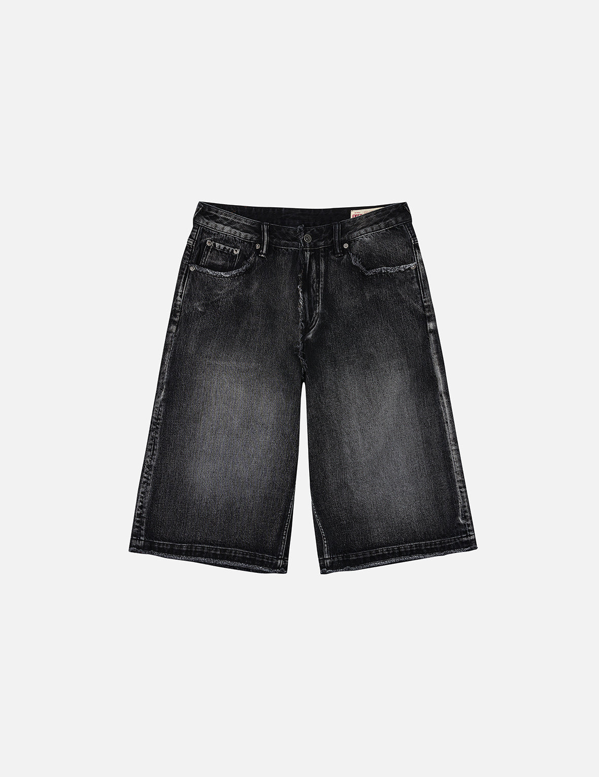 Distressed Daicock Print Fashion Fit Denim Shorts