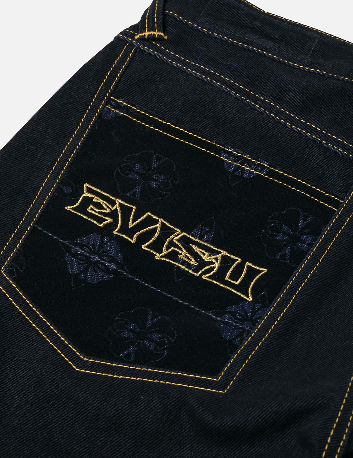 Logo Embroidery and Seagull Print Taper Fit Jeans #2017