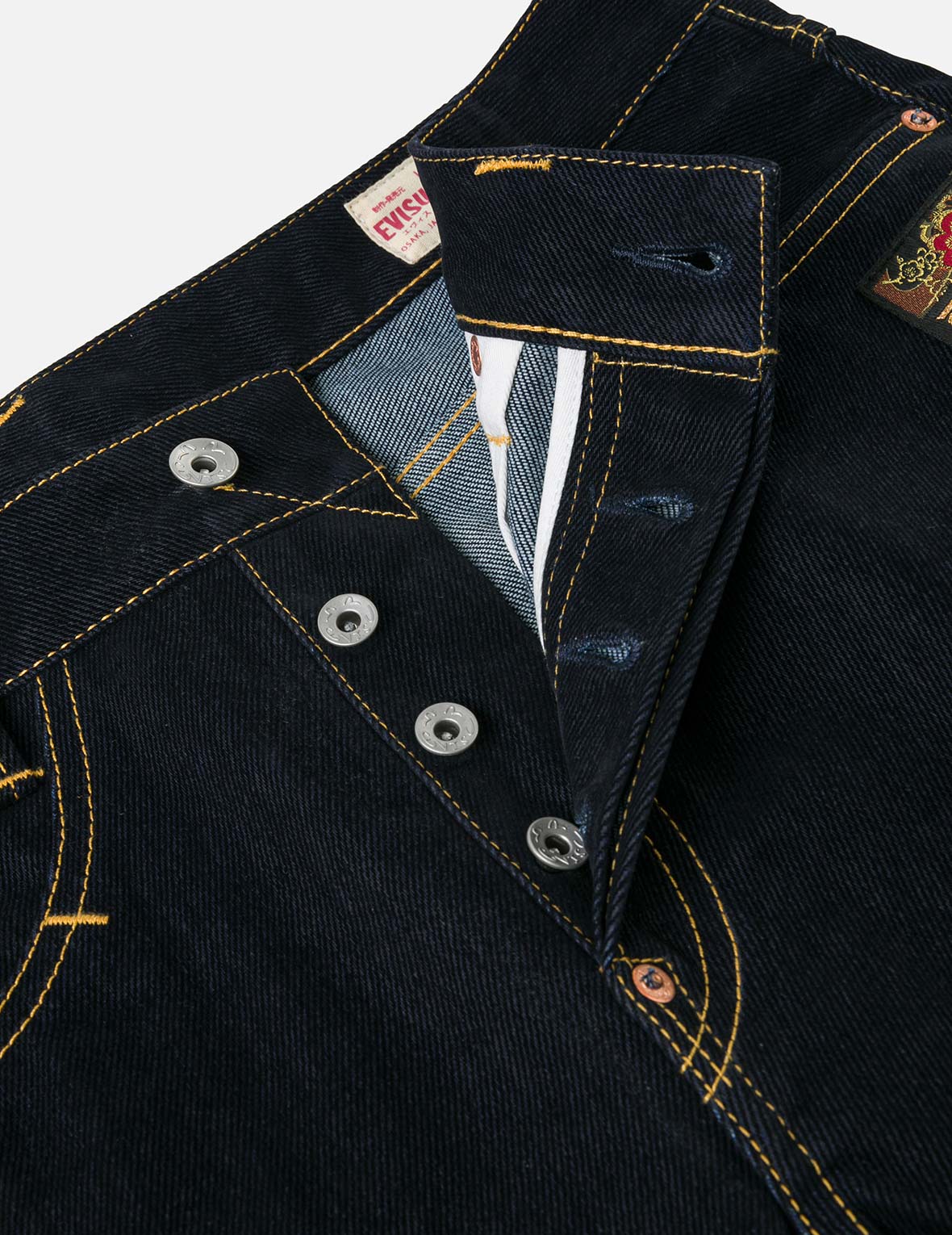 Logo Embroidery and Seagull Print Taper Fit Jeans #2017