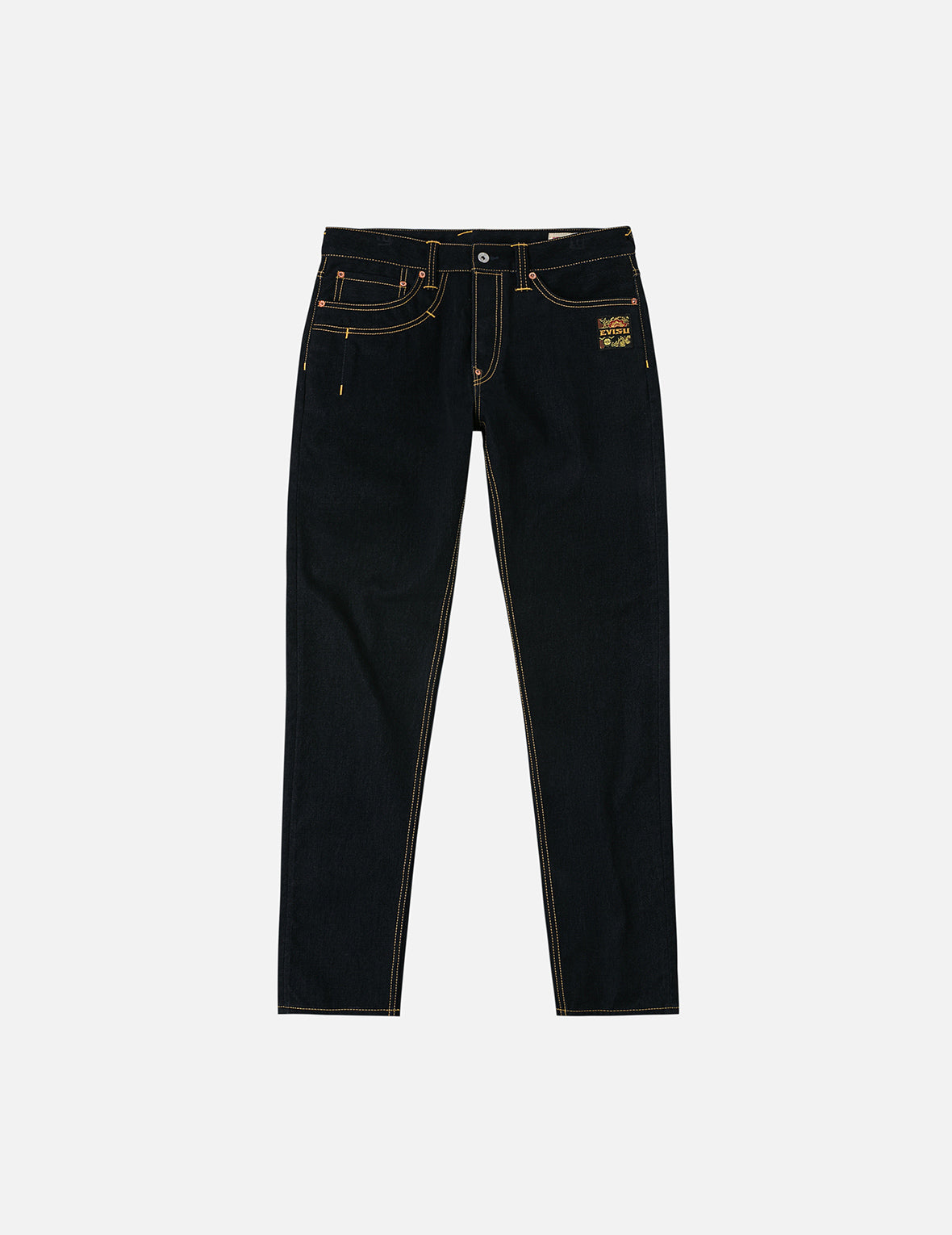 Logo Embroidery and Seagull Print Taper Fit Jeans #2017