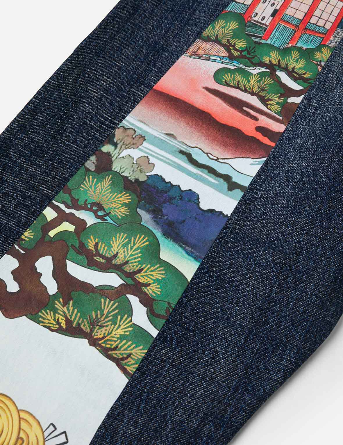 Godhead Lion Dance Daicock Print Taper Fit Jeans