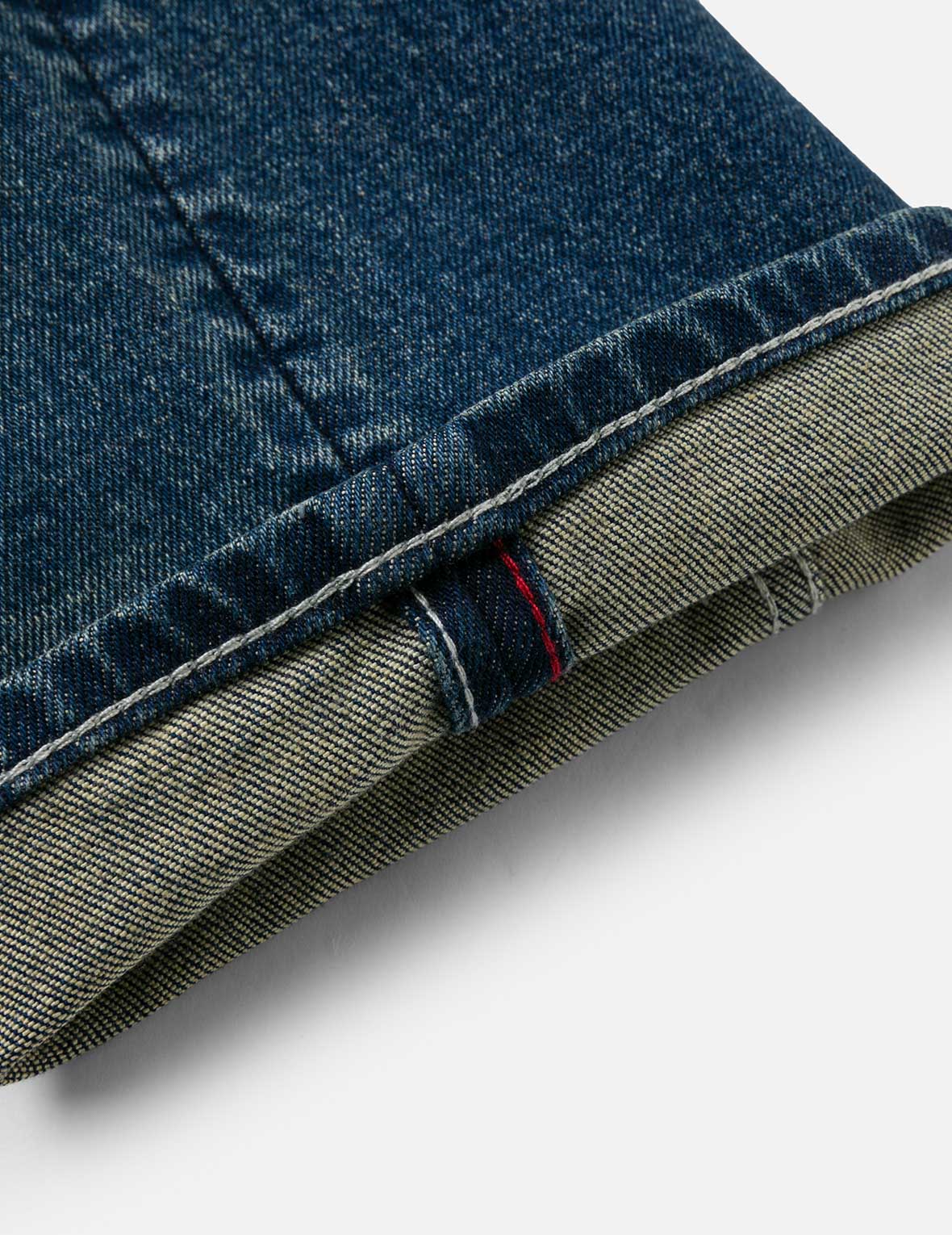 Washed Handbrush Houndstooth Daicock Print Slim Fit Jeans #2010