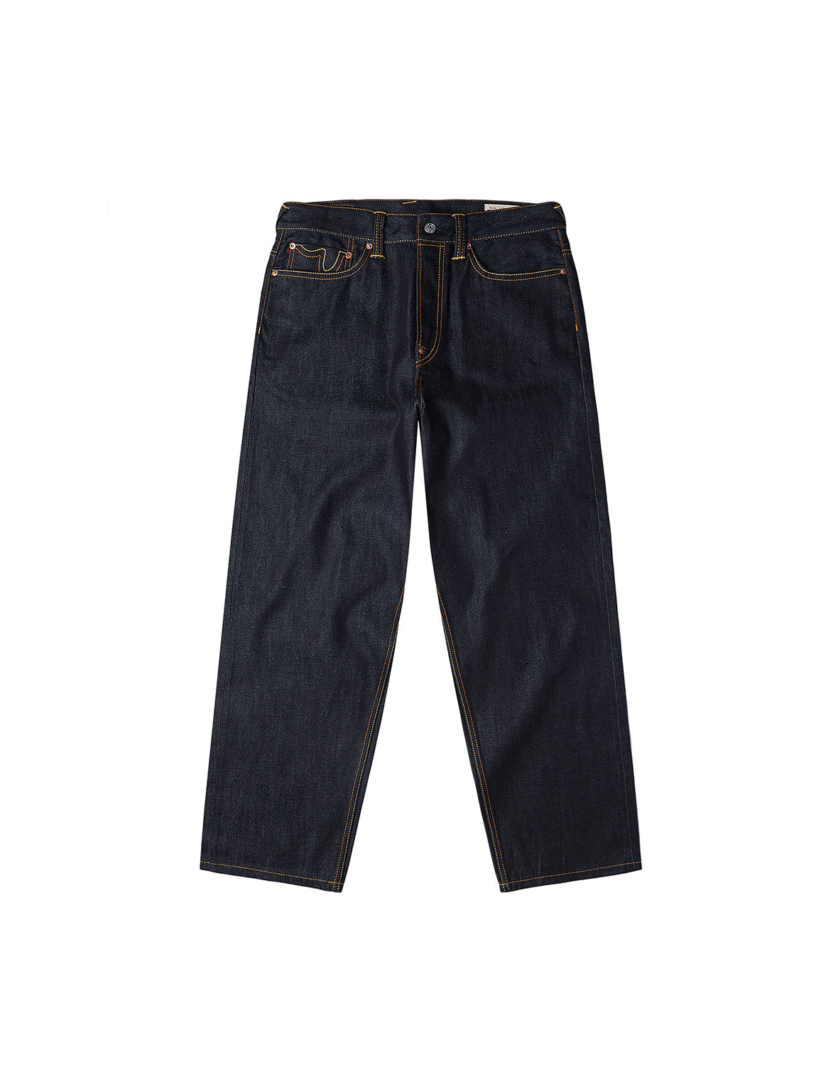 Red Daicock Print Loose Fit Jeans #2038