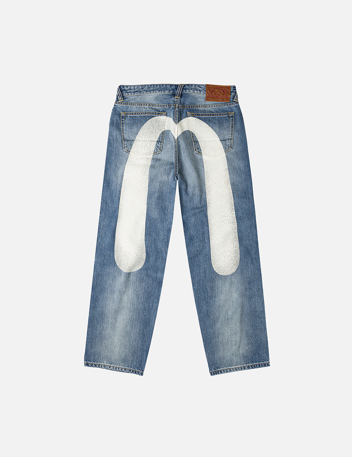 Ecru Daicock Print Loose Fit Jeans #2038 – EVISU