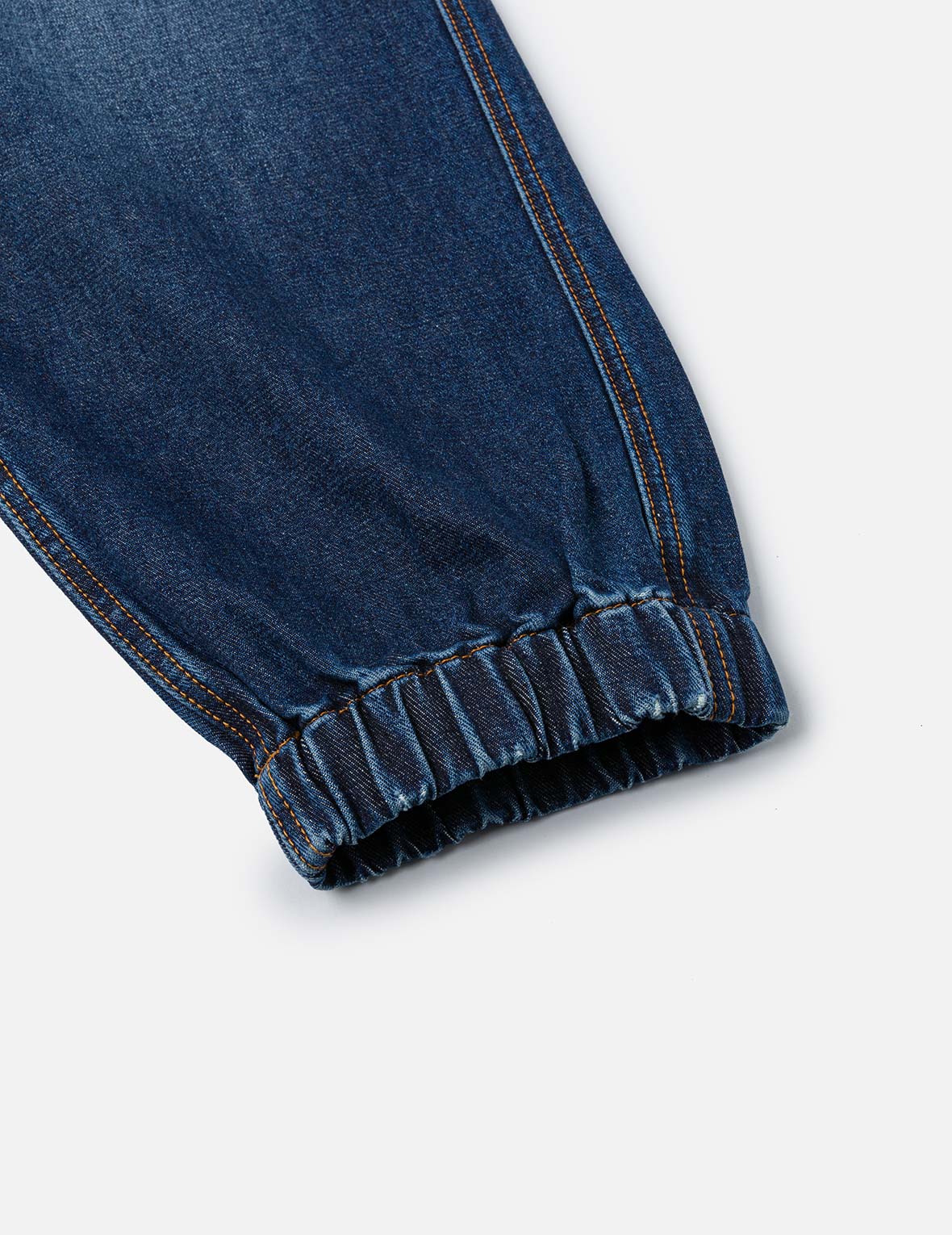 Multi-pocket and Seagull Crane Print Loose Fit Washed Denim Joggers