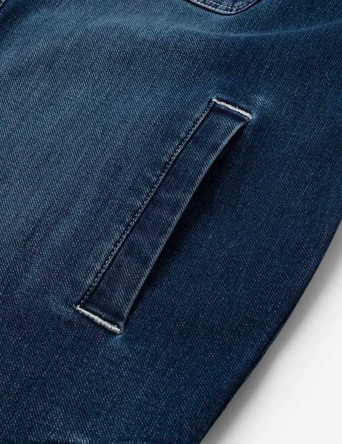 Washed Seagull Embroidery Regular Fit Denim Shirt