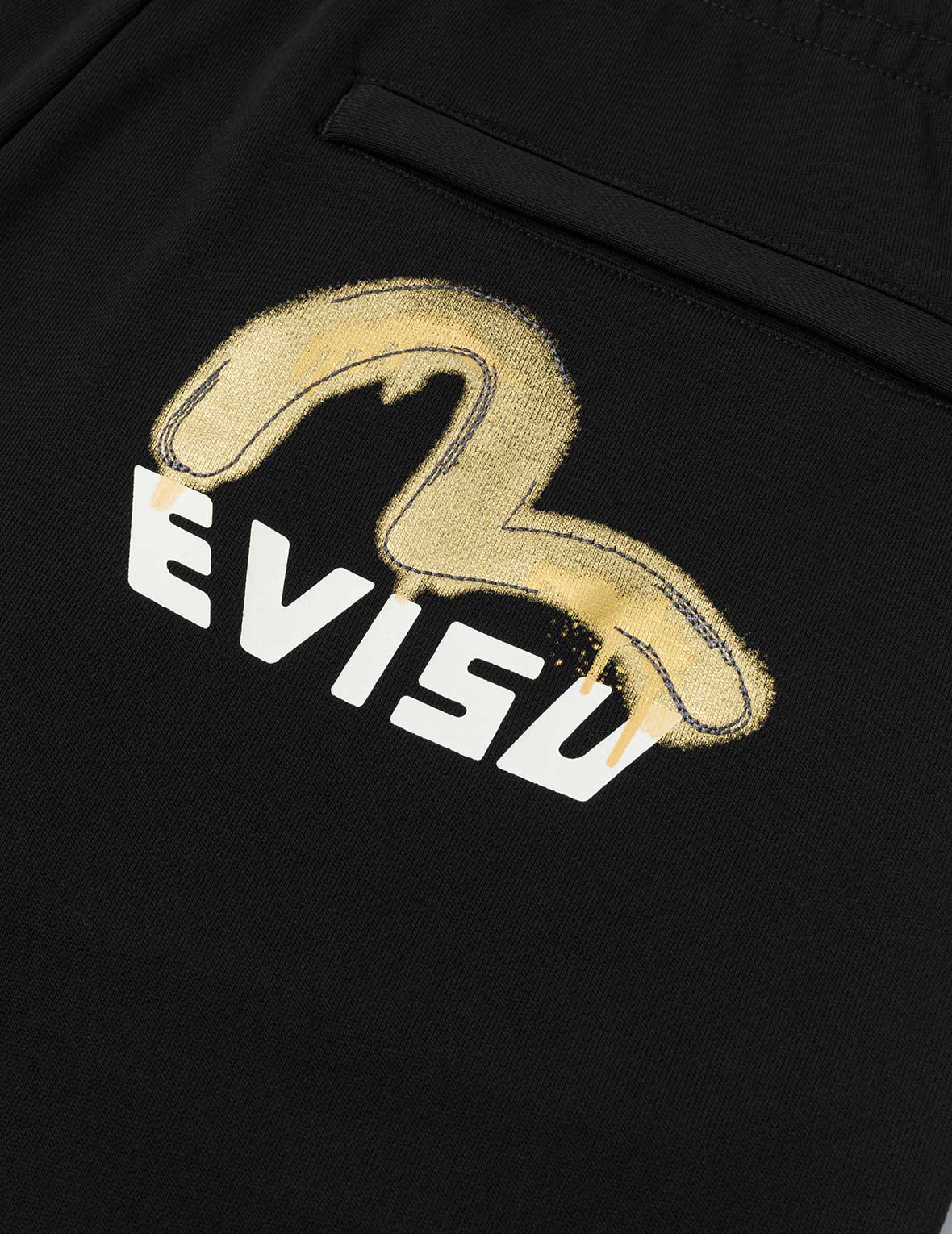 Brushstroke Seagull and Logo Print Straight Fit Sweatpants