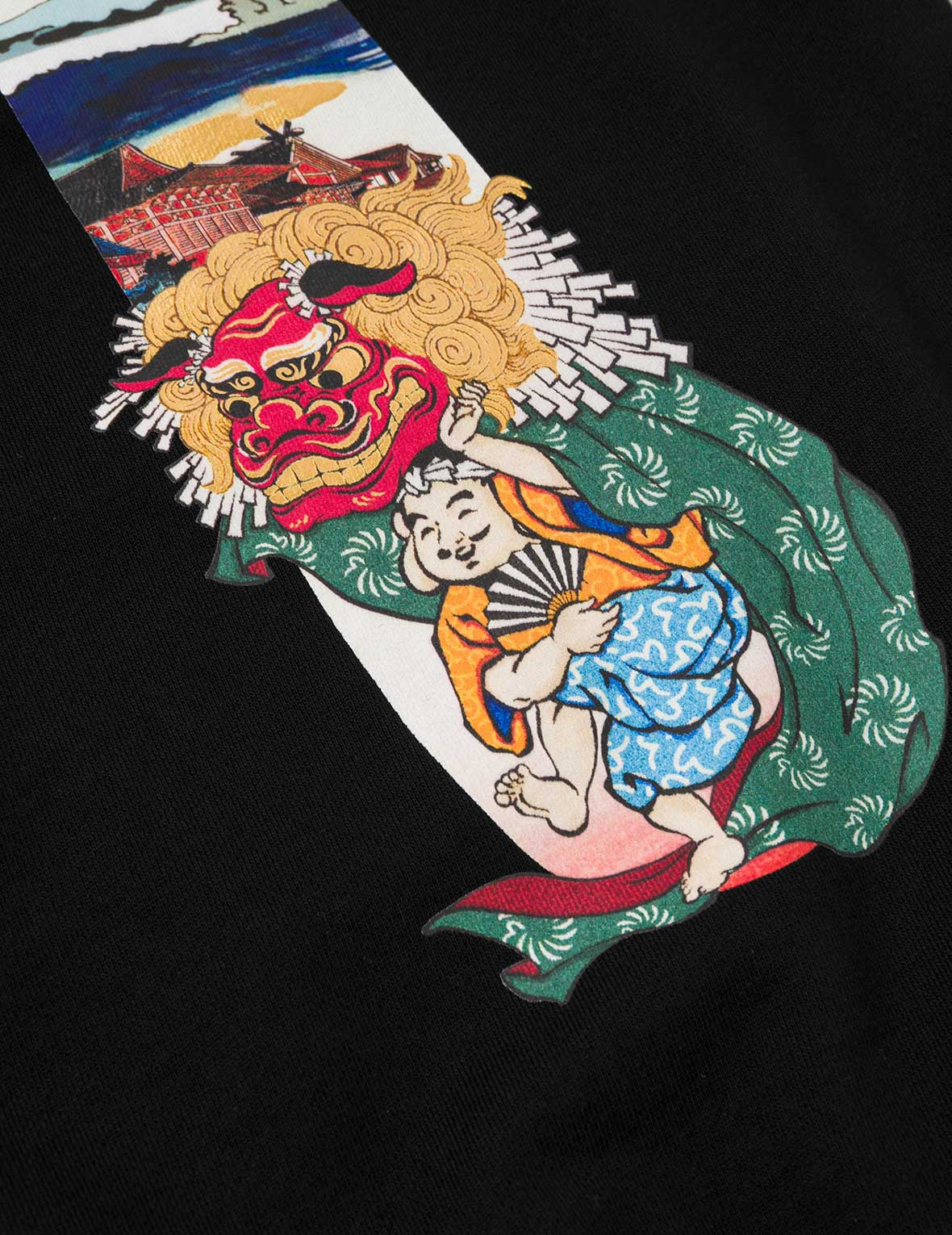 Godhead Lion Dance Daicock Print Loose Fit Sweatshirt