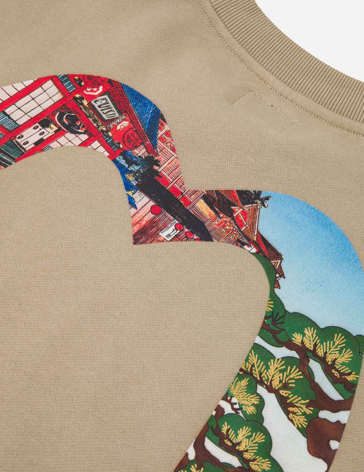 Godhead Lion Dance Daicock Print Loose Fit Sweatshirt