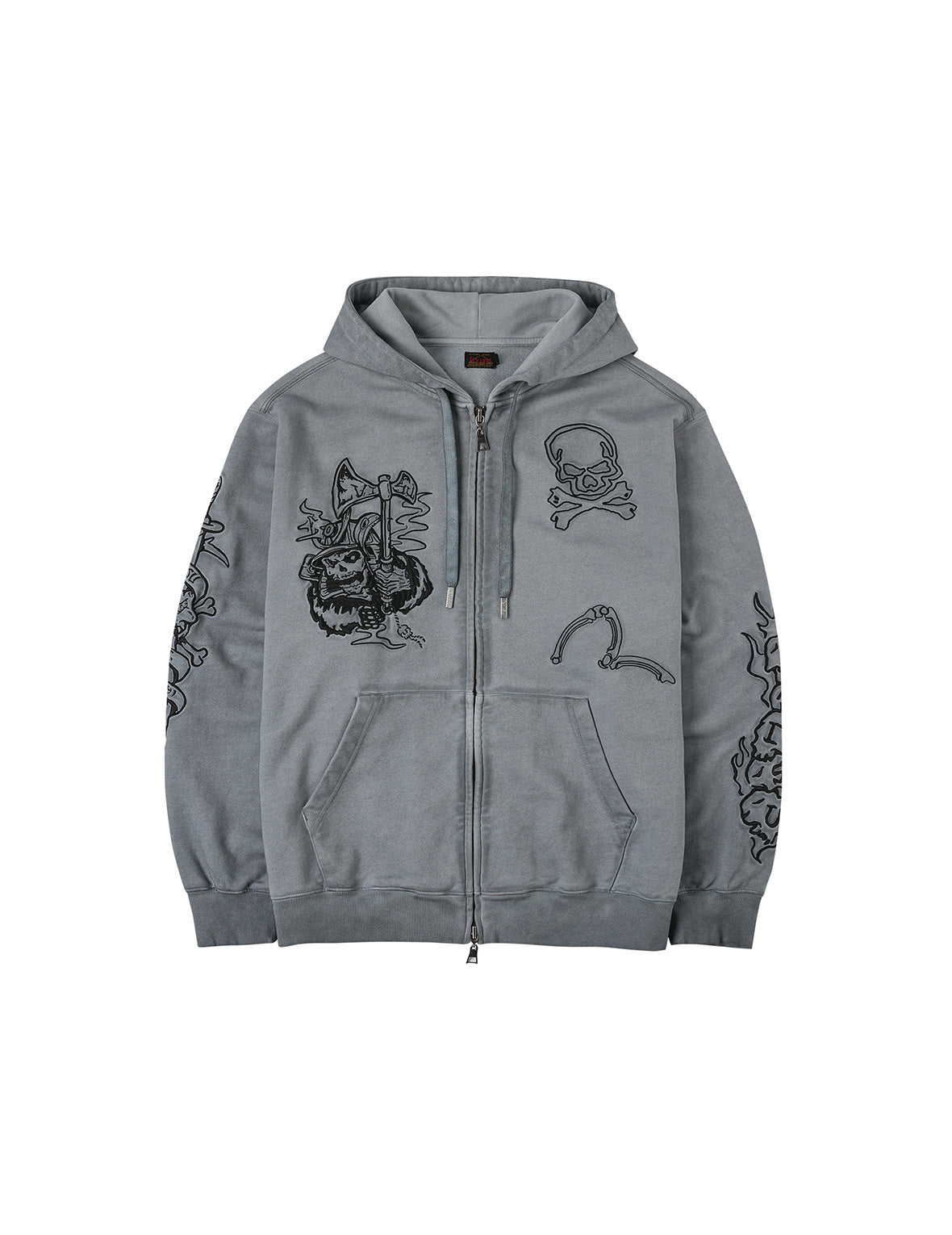 Tattoo Styles Embroidery Oversized Hoodie Jacket