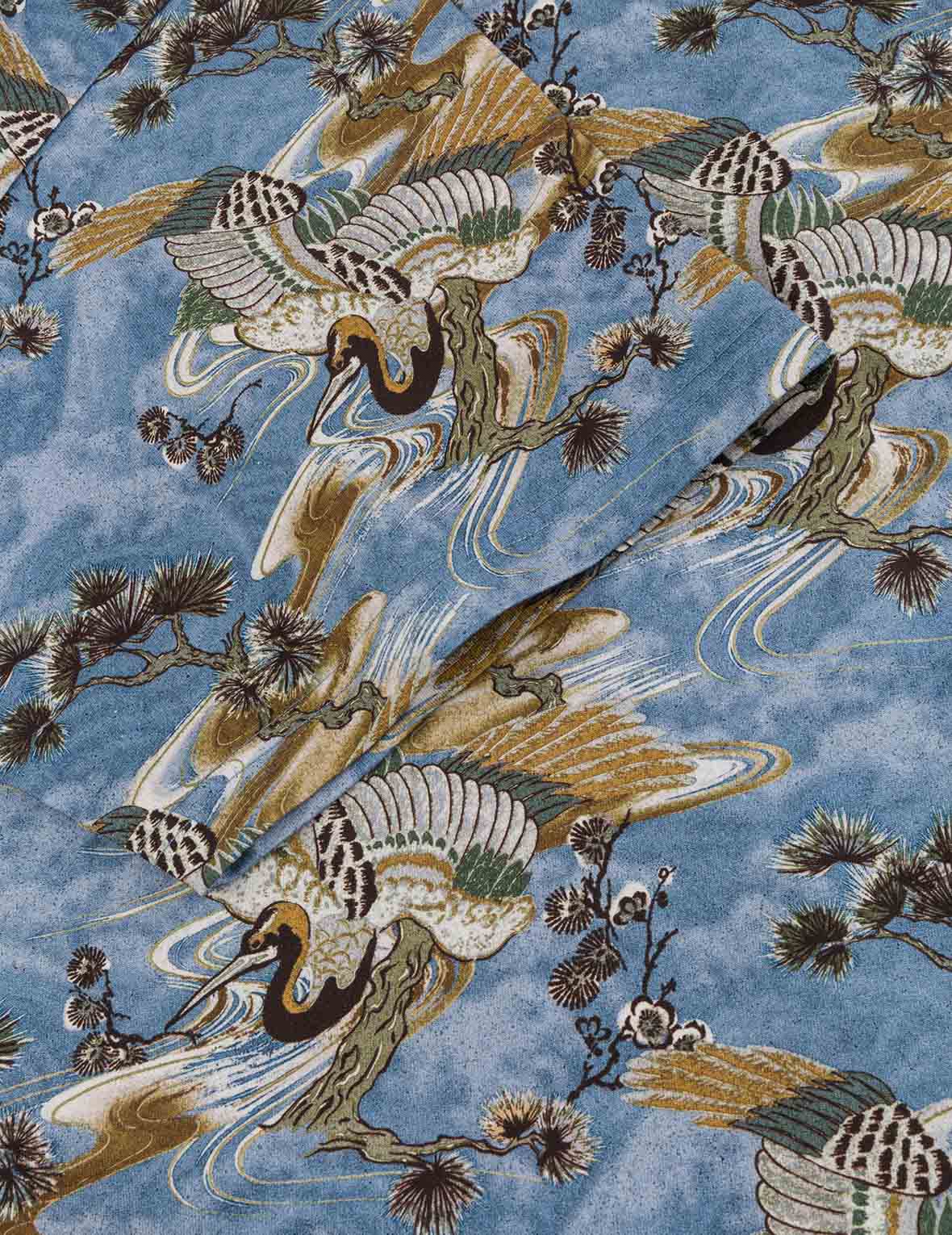 Allover Crane Print Relax Fit T-shirt