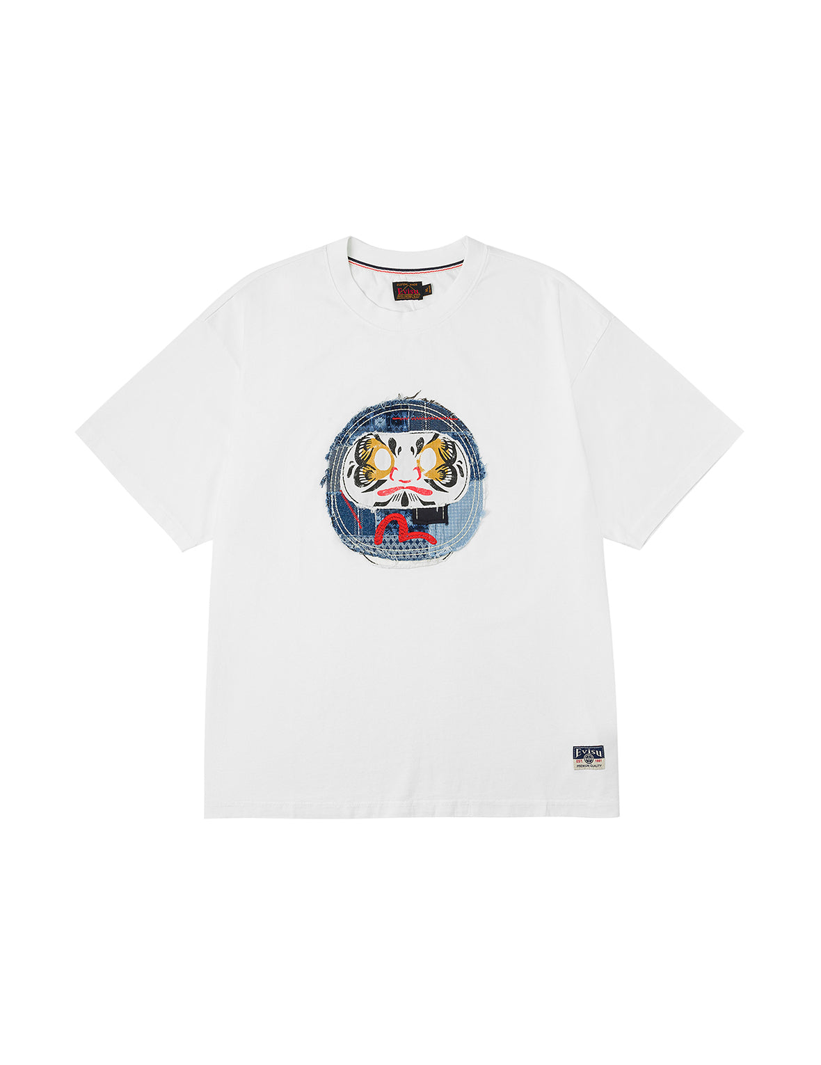 Sashiko Daruma and Seagull Relax Fit T-Shirt