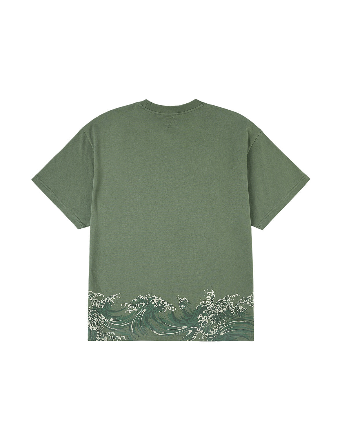 Seagull and Wave Print Relax Fit T-Shirt