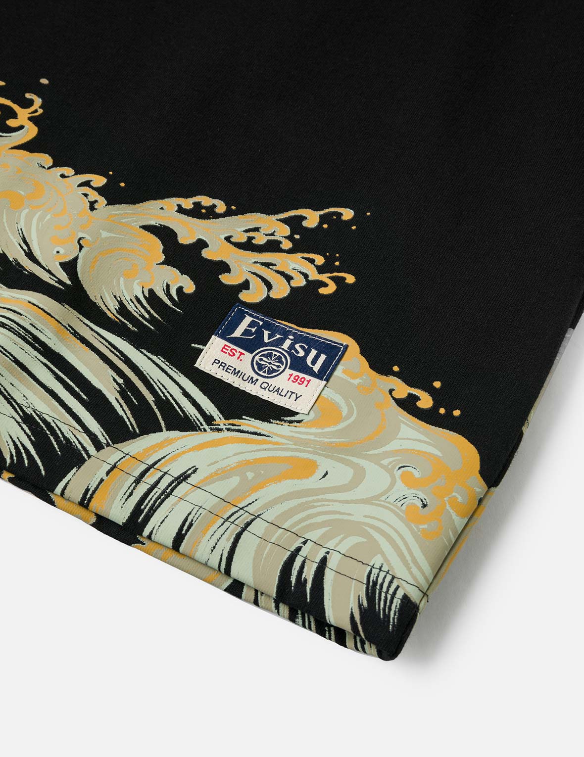 Seagull and Wave Print Relax Fit T-Shirt