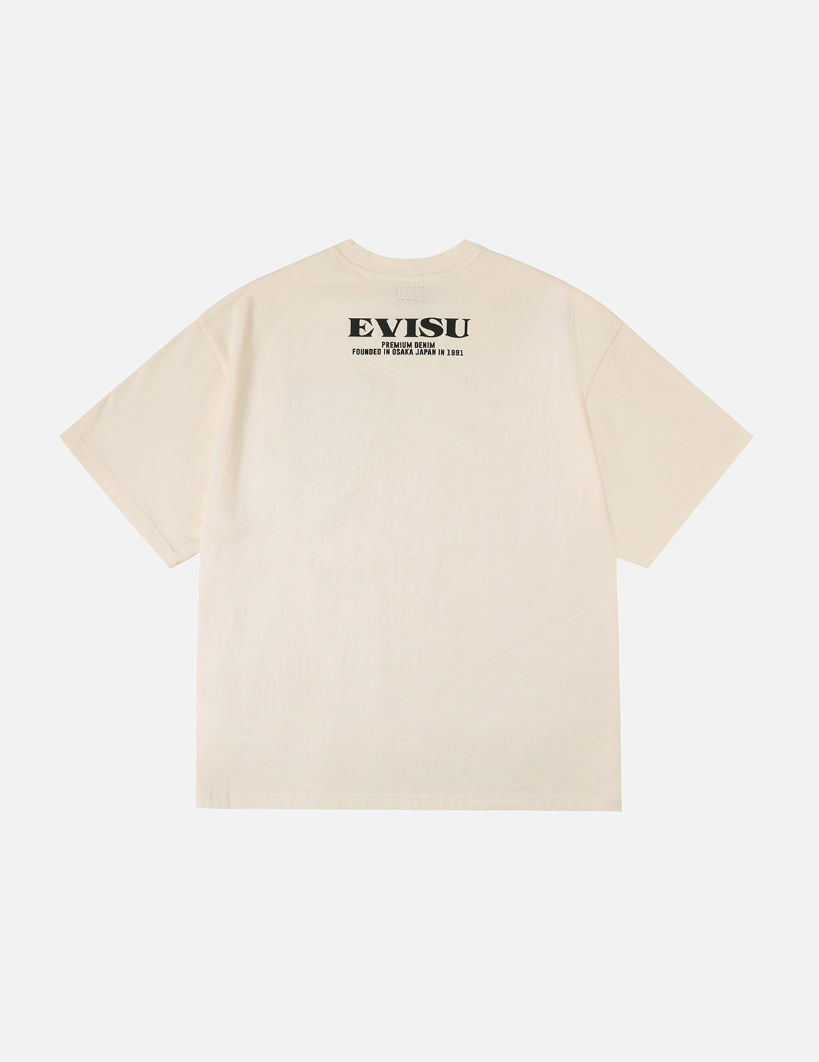 Brocade Pocket with Seagull Foil Print Loose Fit T-Shirt