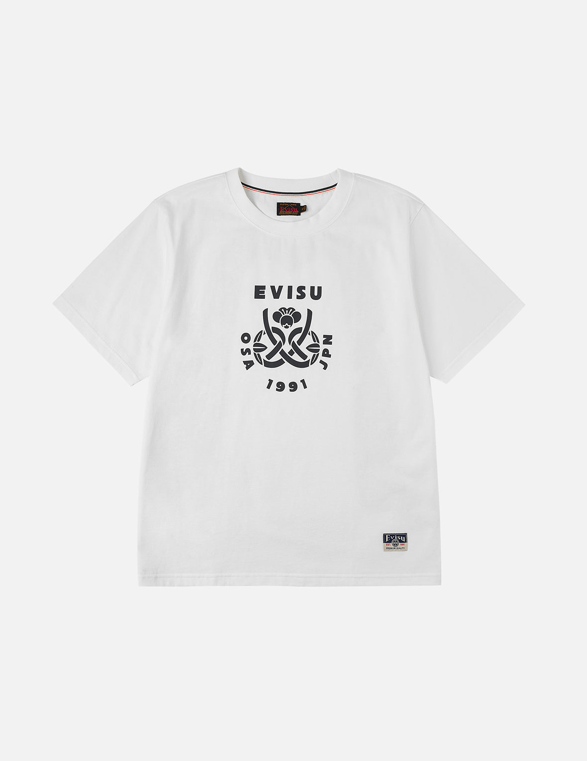 Wheel of Wisdom and  Daruma Daicock Print Regular Fit T-Shirt