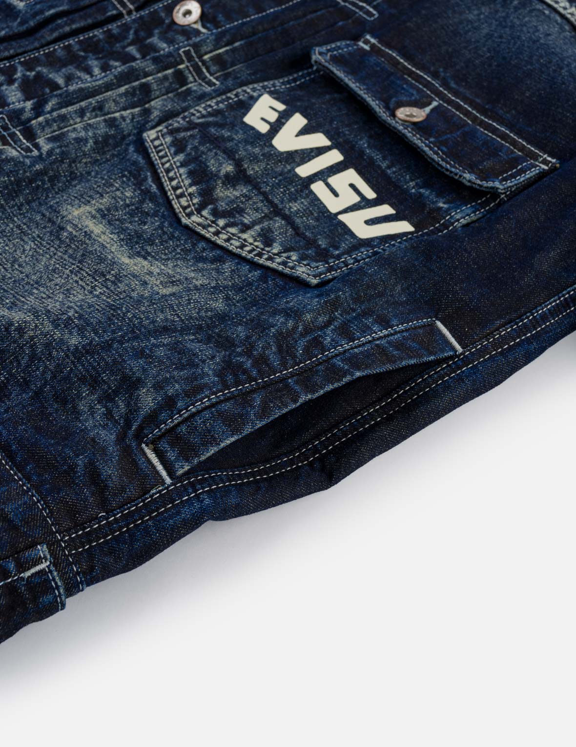 Hand Brush Printed Daicock Denim Jacket
